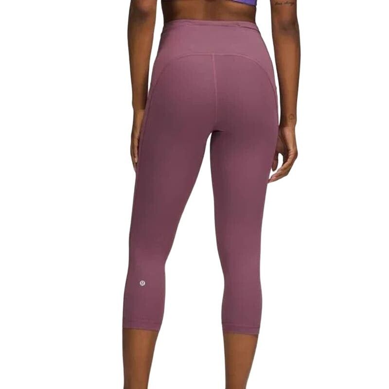 Lululemon LULULEMON Plum Swift Speed High-Rise Crop 21" Leggings Size 28" / US 6 / IT 42 - 2 Thumbnail
