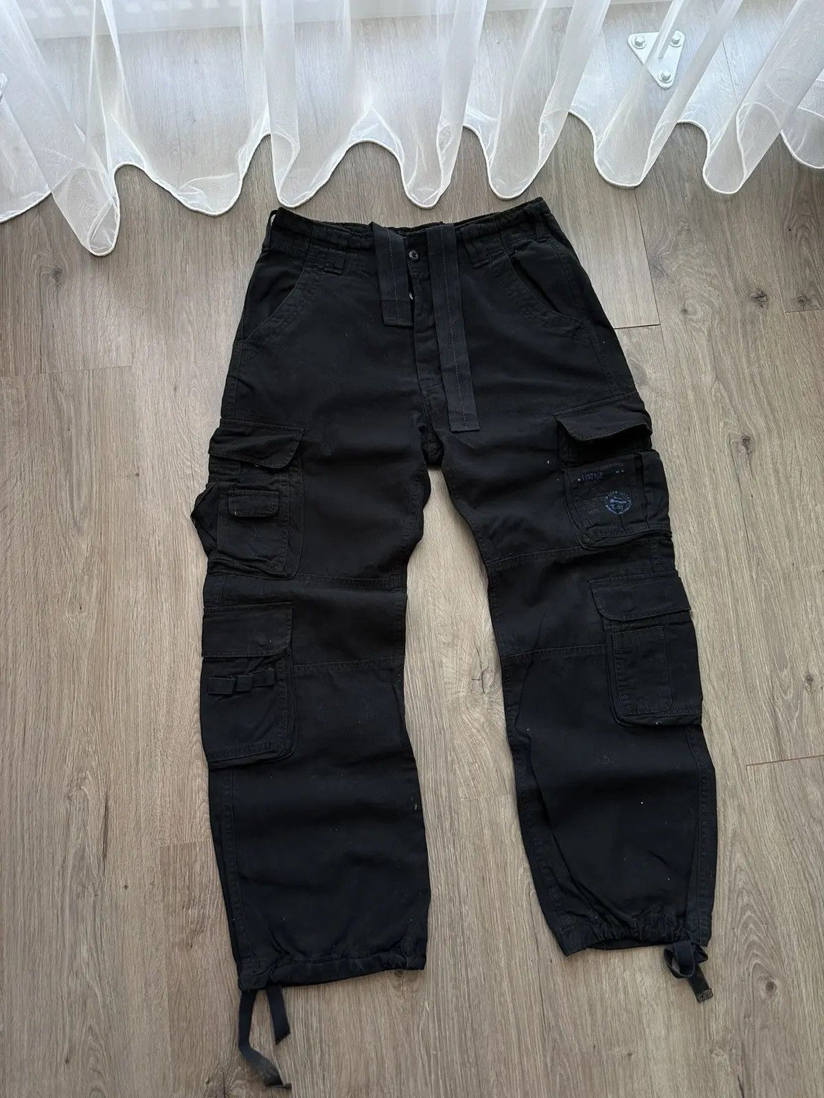 Japanese Brand × Vintage Vintage Cargo Bandit Denim Black Streetwear Pants Size US 32 / EU 48 - 8 Thumbnail