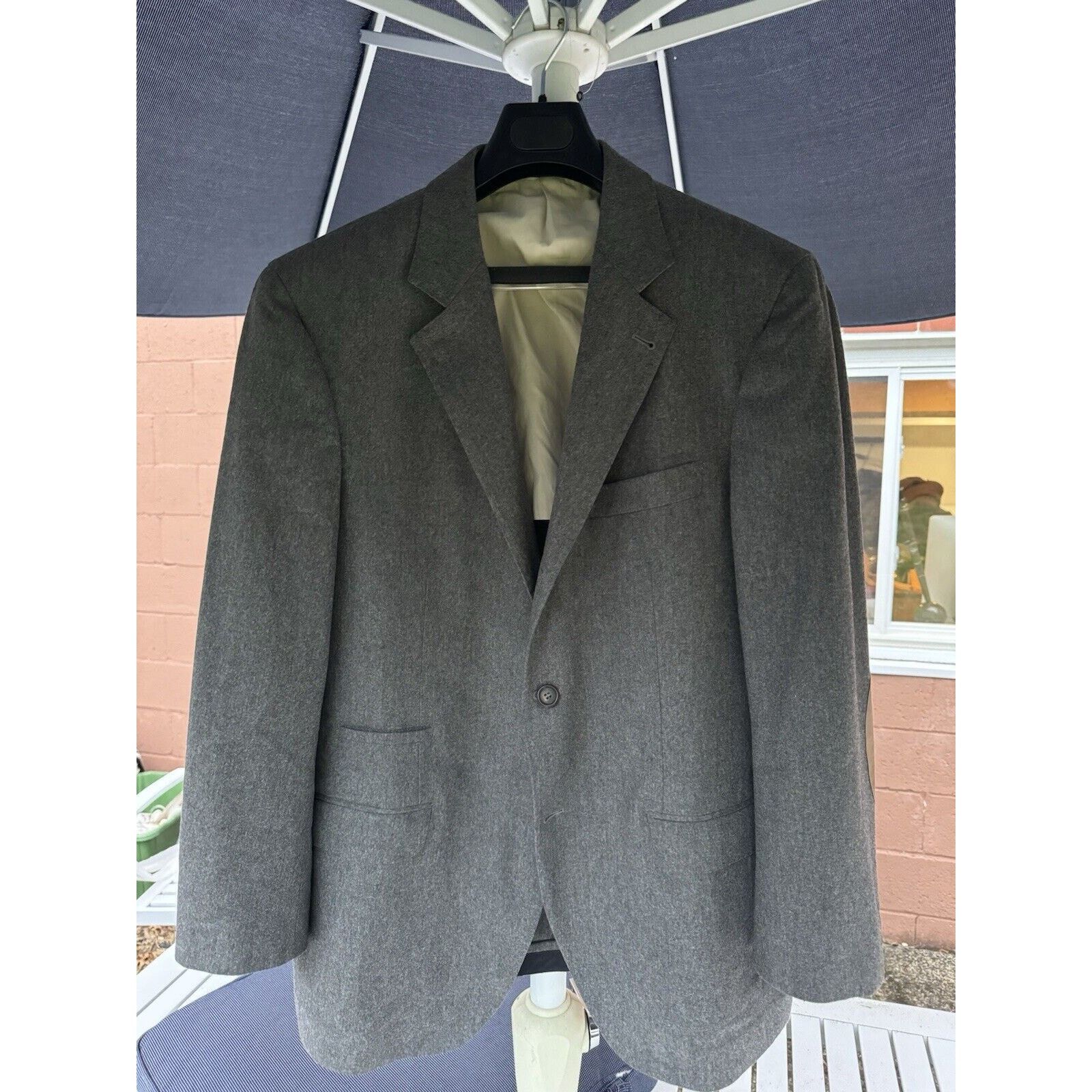 Brunello Cucinelli Brunello Cucinelli Gray Flannel Tweed Blazer Sport 54/44R Size 44R - 1 Thumbnail
