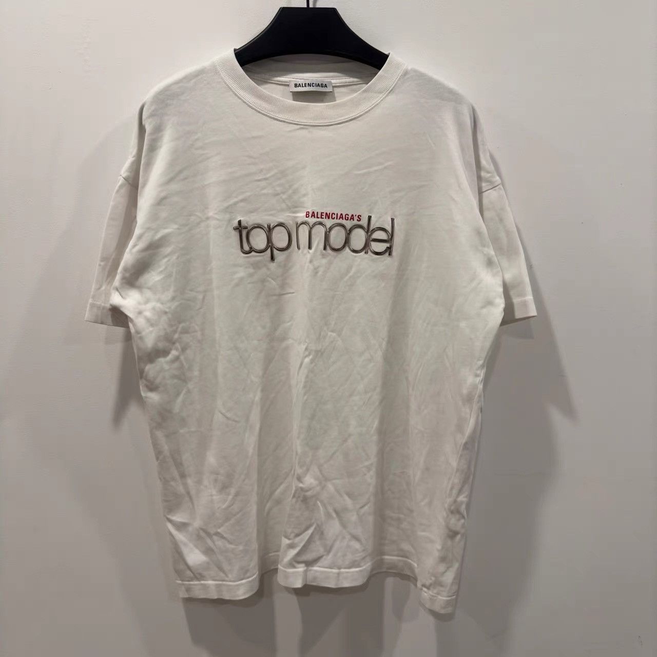 Balenciaga Balenciaga Top Model Embossed Short Sleeve K28 Size US M / EU 48-50 / 2 - 1 Thumbnail