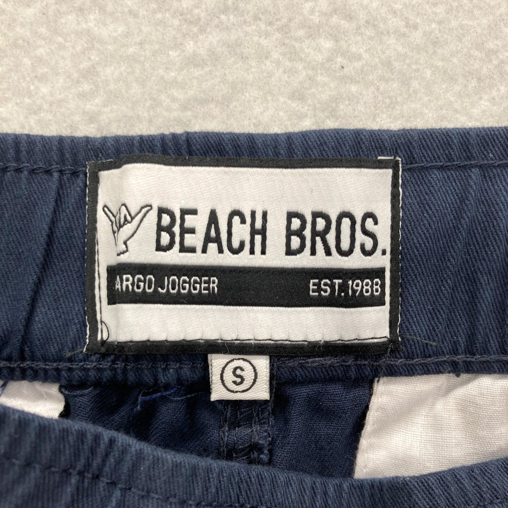 Vintage VINTAGE Beach Bros Cargo Jogger Pants Mens Small Navy Blue Tapered Drawstring Cotton NWT Size US 29 - 4 Thumbnail