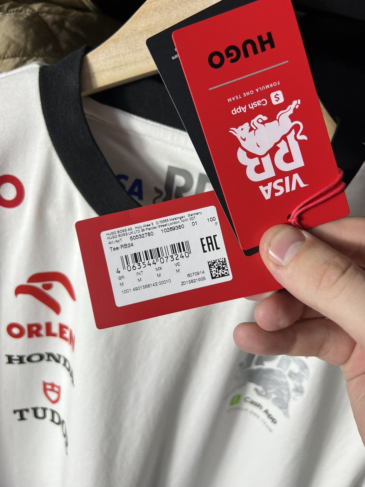 Hugo HUGO Visa Cash App RB Formula One F1 Team Shirt White Blue Size US M / EU 48-50 / 2 - 14 Thumbnail