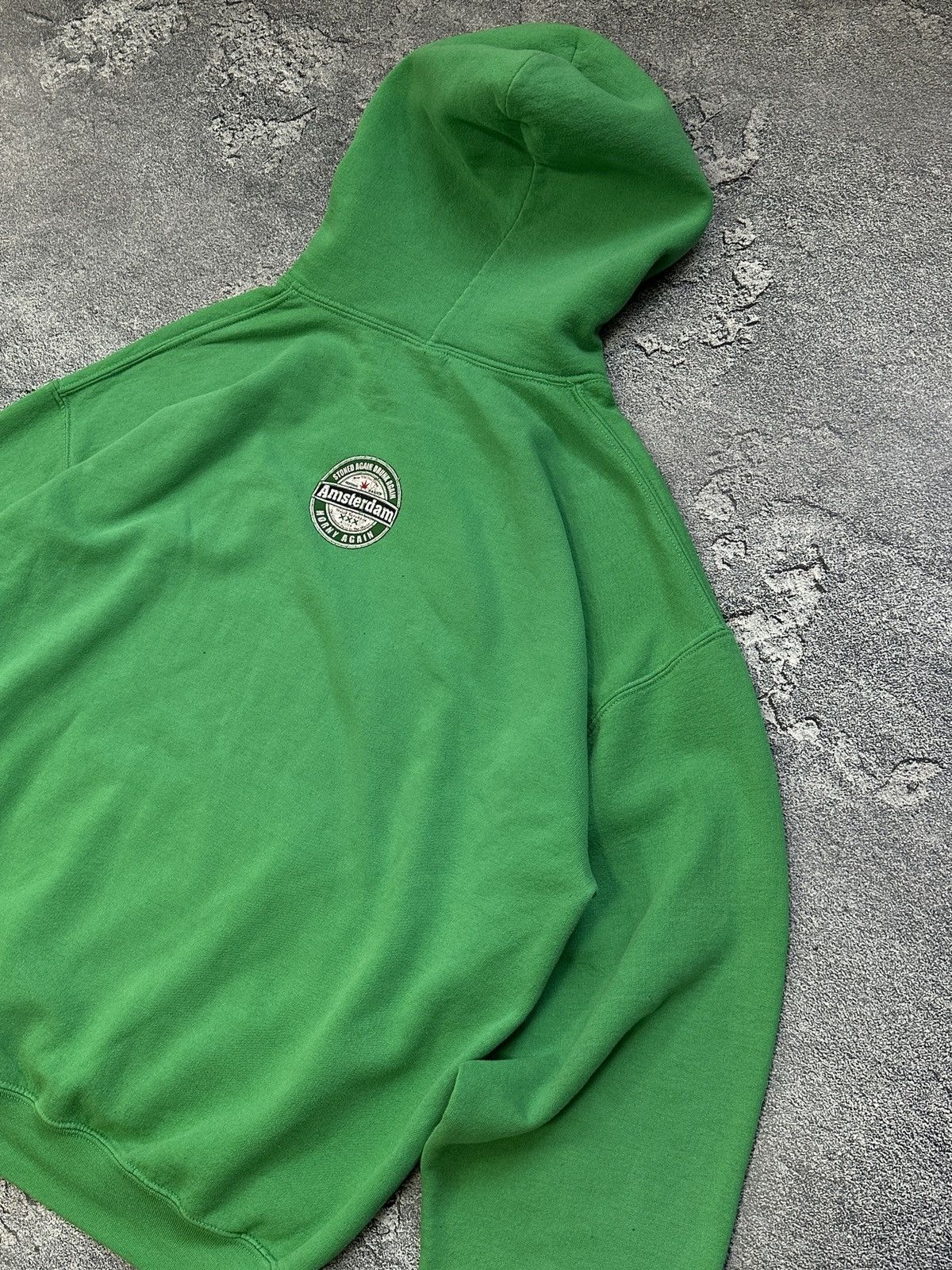 Vintage Vintage Amsterdam Weed XXX Hoodie L "Horny Again" Green Size US L / EU 52-54 / 3 - 12 Thumbnail