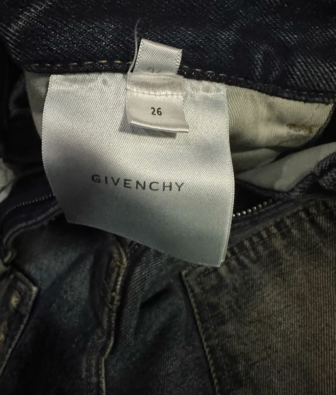 Givenchy Givenchy Givenchy Blue Distressed Wide Leg Denim Pants -25 Size US 26 / EU 42 - 3 Thumbnail
