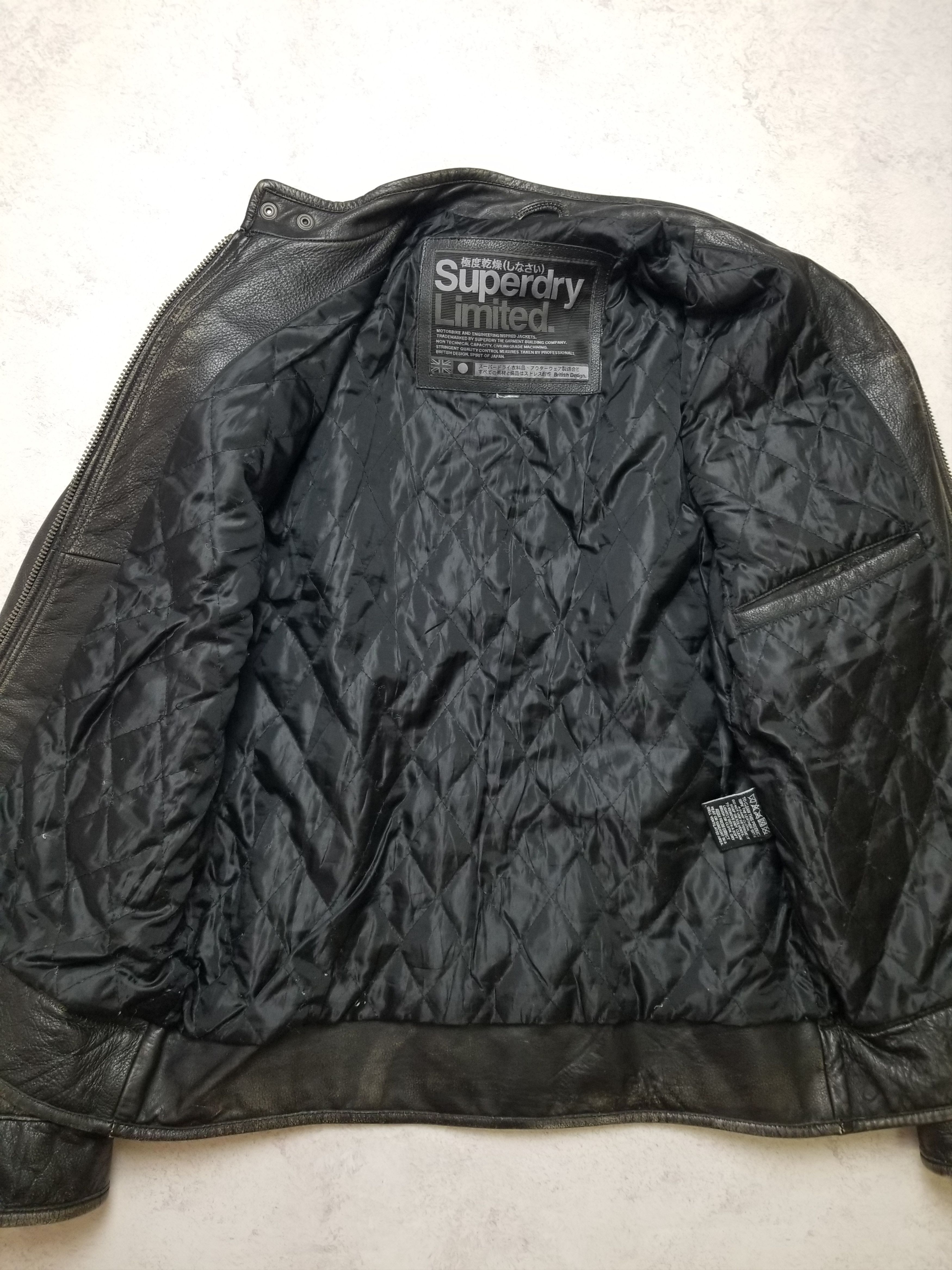 Superdry Leather Motorcycle Jacket RARE Limited UK Indian Chief Size US L / EU 52-54 / 3 - 2 Thumbnail