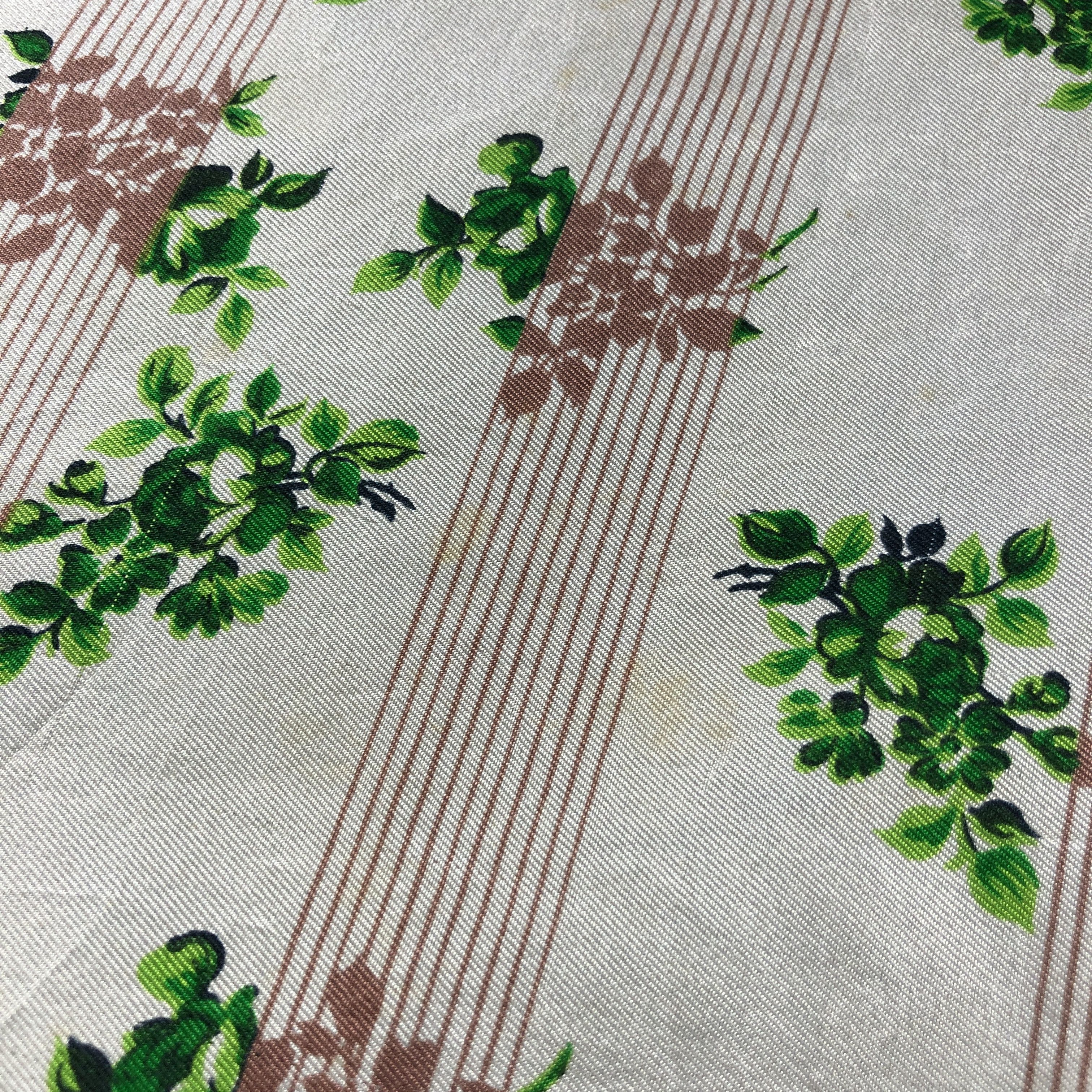 Japanese Brand Vintage Luxury Floral Hand Rolled Silk Scarf M1332 Size ONE SIZE - 5 Thumbnail