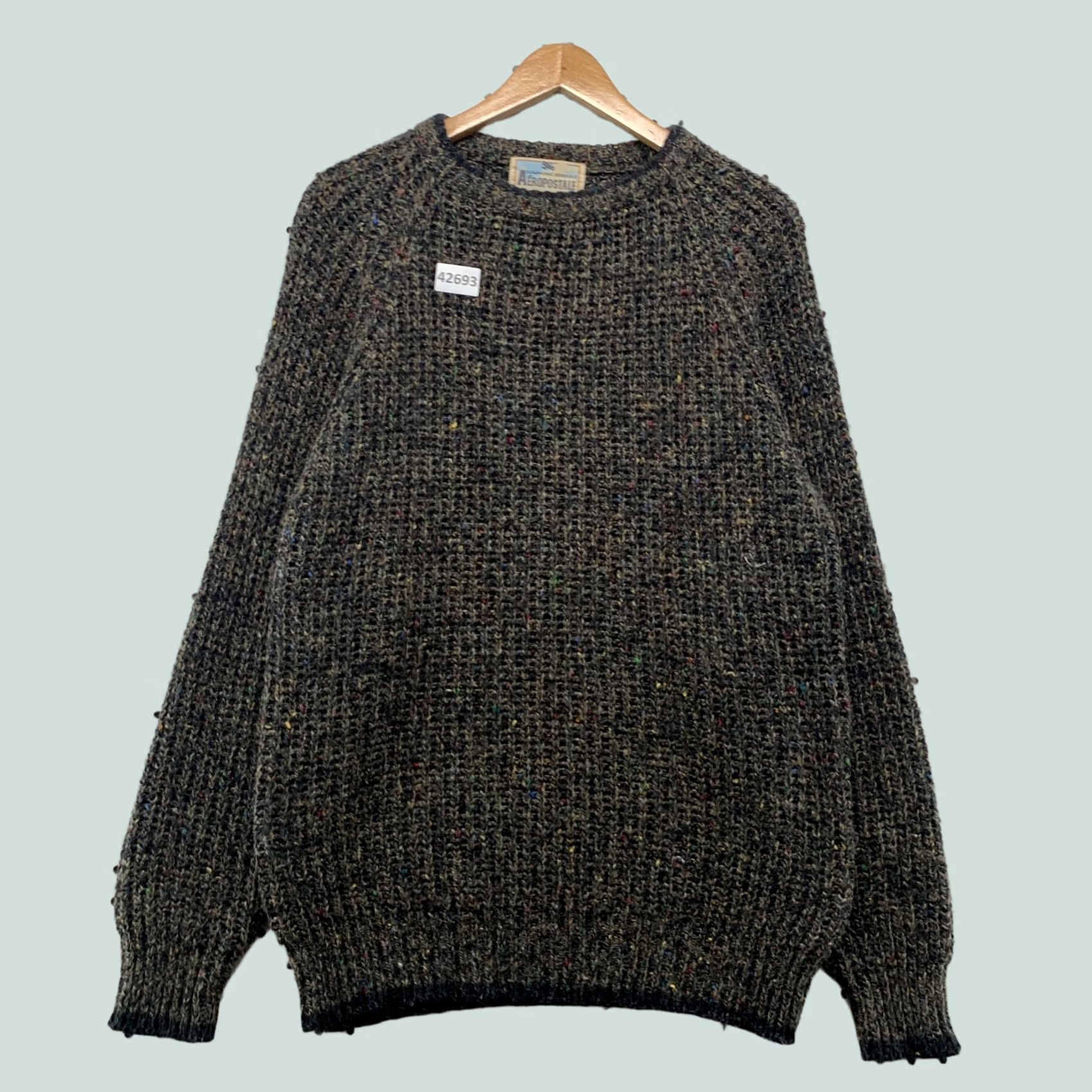 Aeropostale VINTAGE Aeropostale Sweater Mens Medium Rib Knit Wool Crewneck Pullover Size US M / EU 48-50 / 2 - 1 Thumbnail