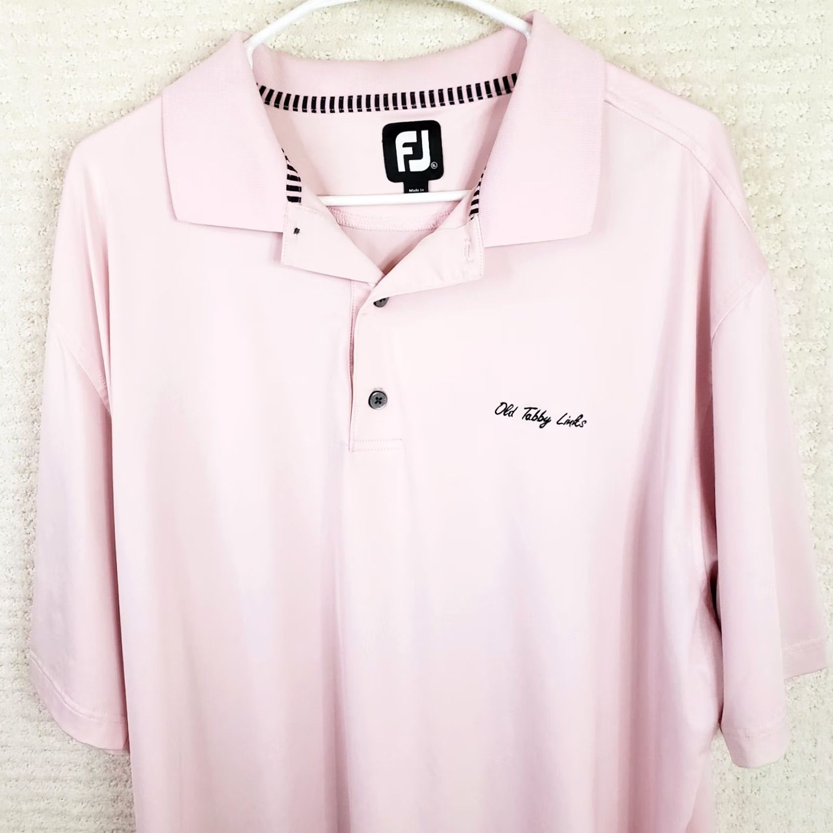 Footjoy FootJoy FJ Mens XL Pink Short Sleeve Golf Polo Shirt Size US XL / EU 56 / 4 - 2 Thumbnail