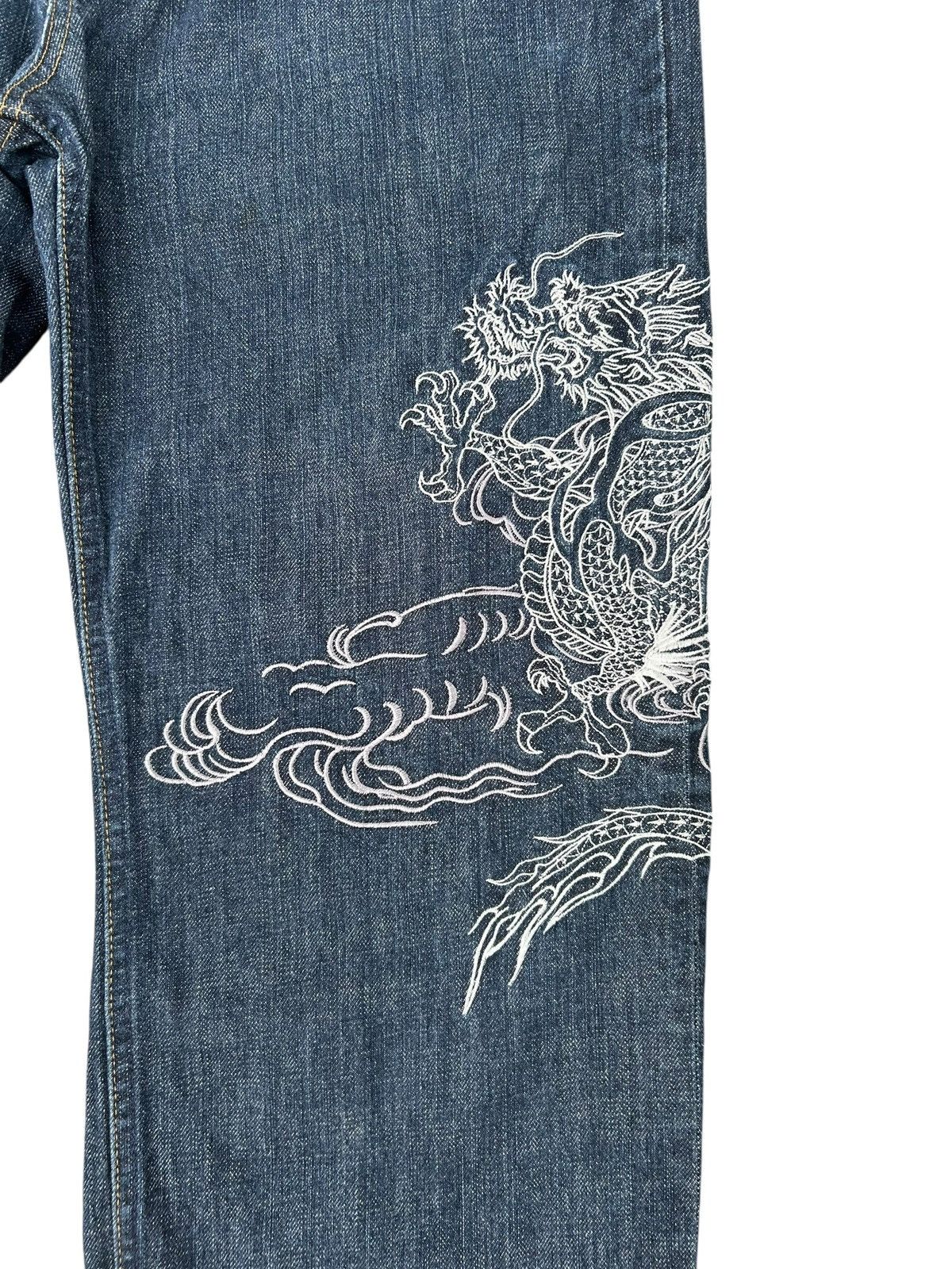 Kapital KARAKURI TAMASHII DRAGON Embroidered Japanese Vintage Denim Size US 34 / EU 50 - 12 Thumbnail