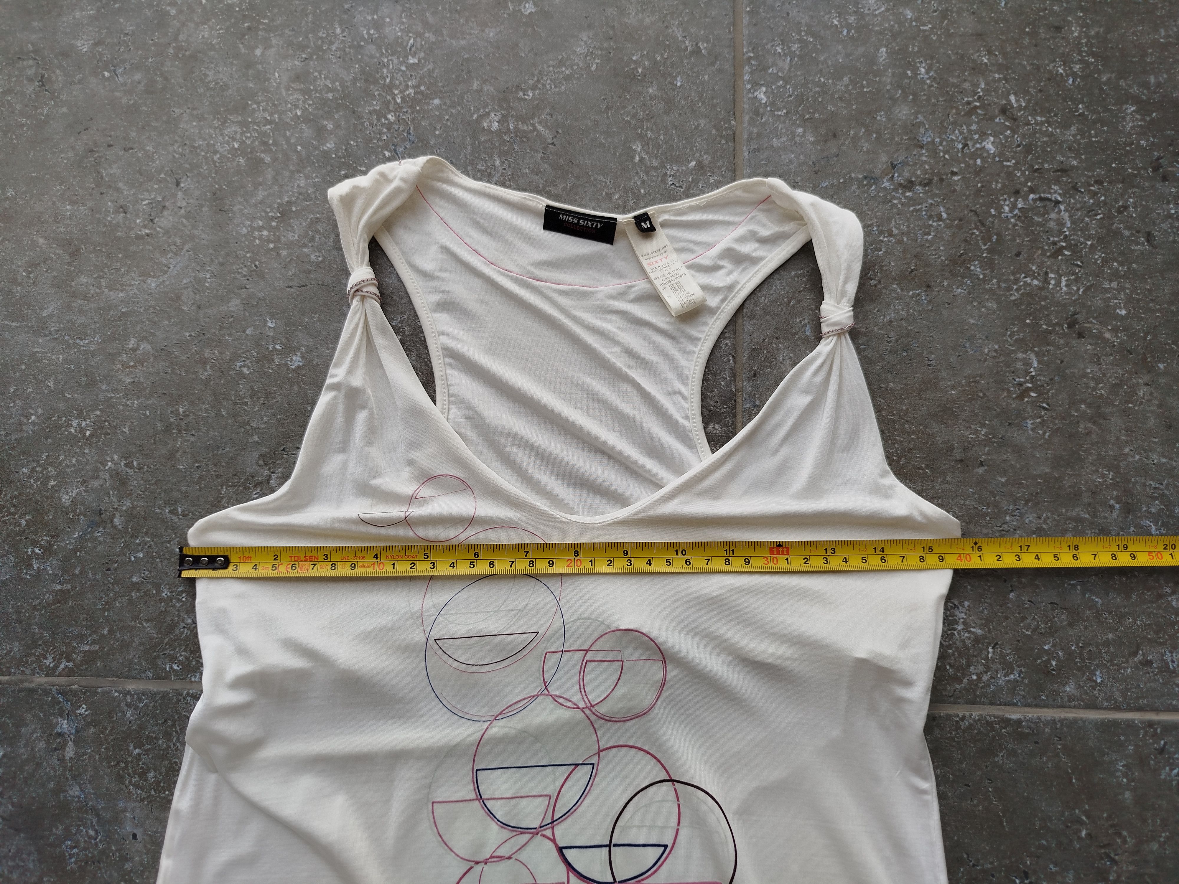 Miss Sixty Tank Top Sleeveless Circle Viscose Italy Vintage Y2K Size M Size M / US 6-8 / IT 42-44 - 10 Thumbnail