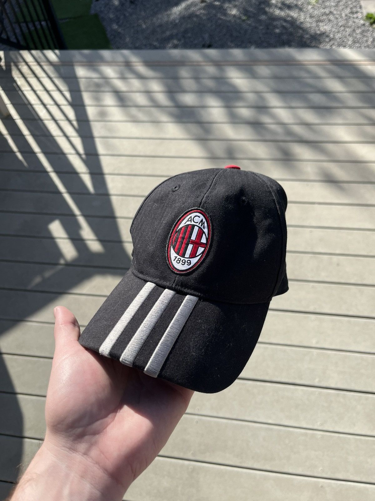 Adidas Vintage Adidas AC Milan Serie-A Three Stripe Logo Cap Size ONE SIZE - 1 Thumbnail