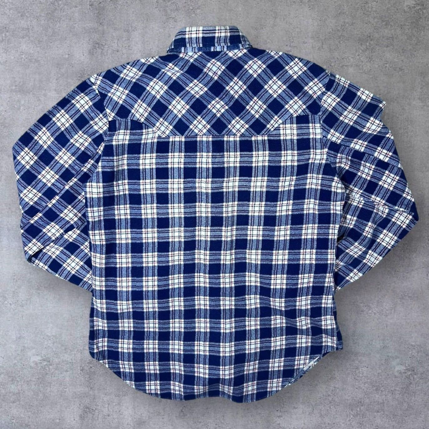 Vintage Vintage Friendship Blue Red White Plaid Check Long Sleeve Cotton Flannel Shirt M Mens Button-Up Reg Fit 100% Cotton Casual Size US M / EU 48-50 / 2 - 2 Thumbnail