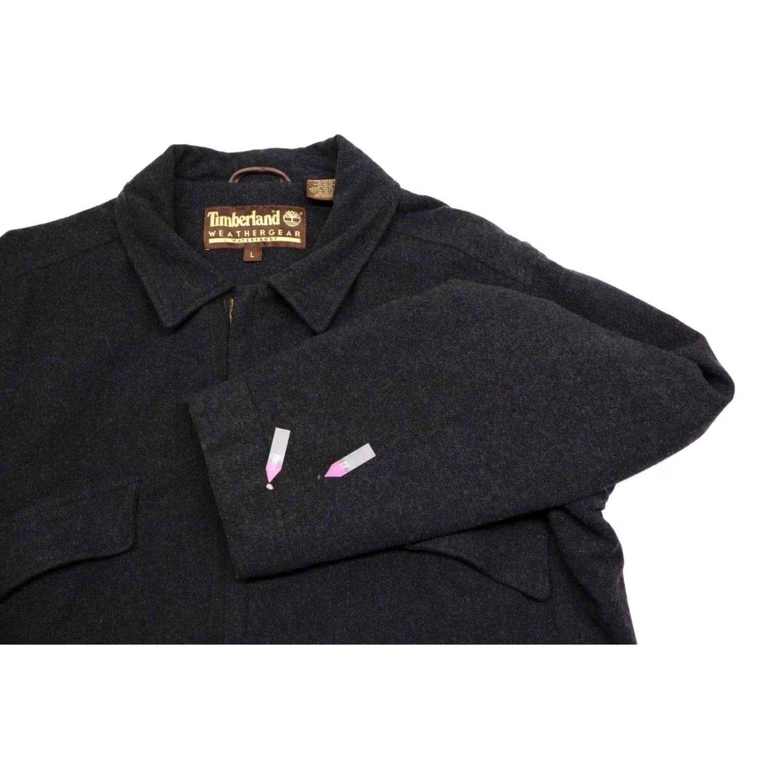Timberland VINTAGE Timberland Jacket Men's Wool Blend Waterproof Charcoal L 90s Outdoor Size US L / EU 52-54 / 3 - 6 Thumbnail