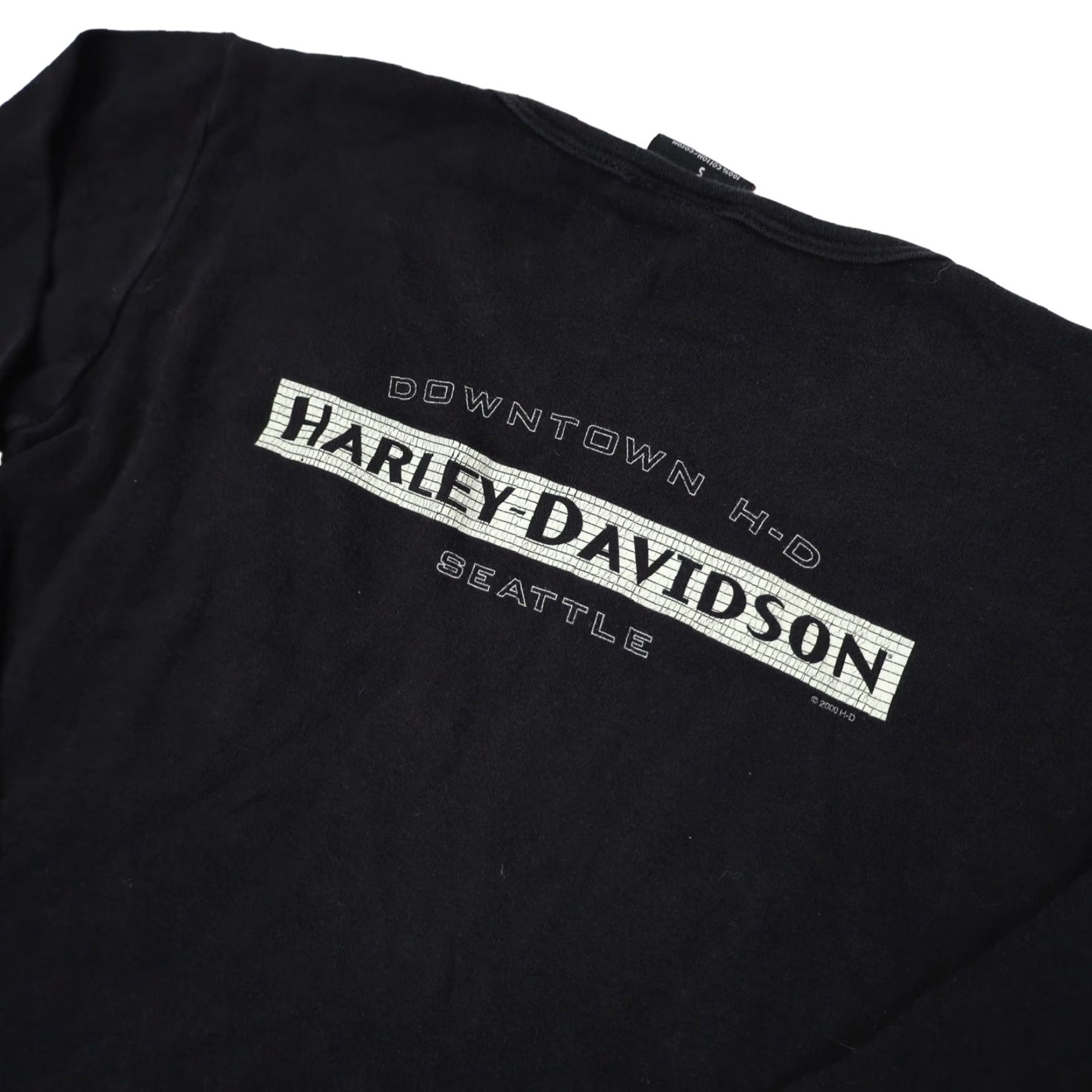 Harley Davidson VINTAGE Harley-Davidson Womens T-Shirt Black Small Spellout Graphic USA Made 90s/00s Womens Size S / US 4 / IT 40 - 7 Thumbnail