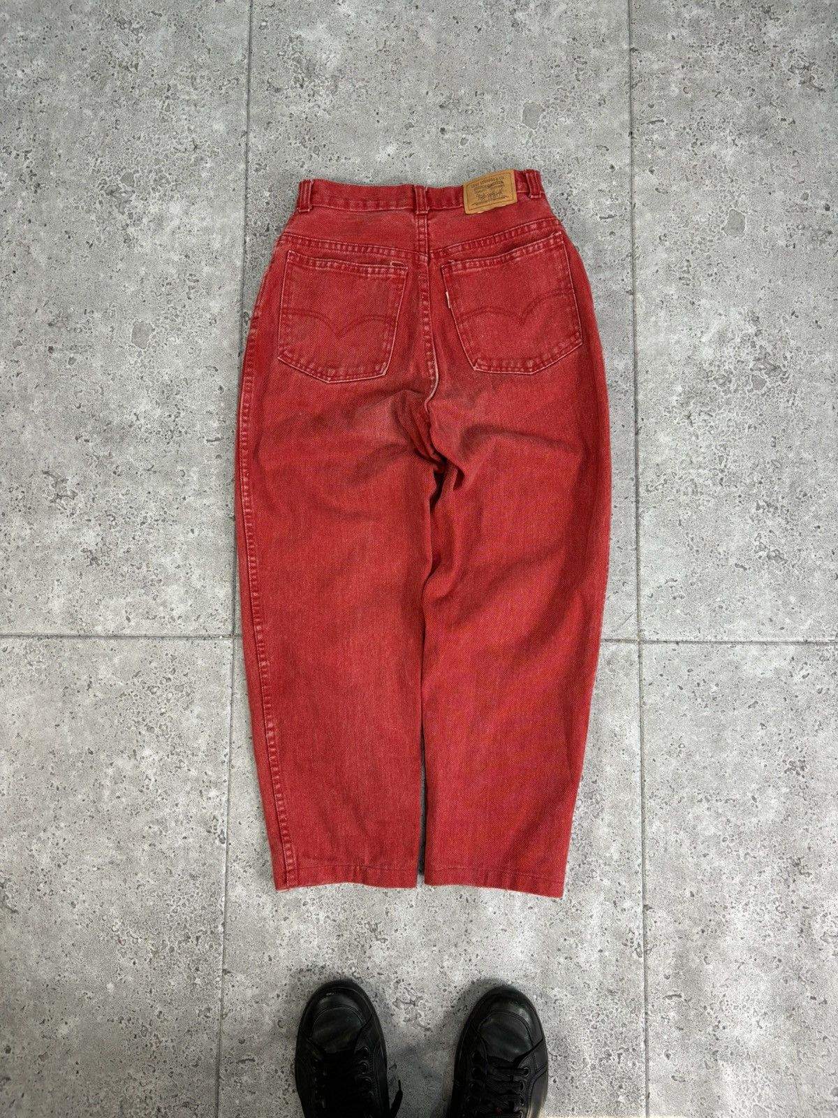 Japanese Brand × Levi's × Vintage 90’s Vintage Faded Red Y2K Baggy Levis Punk Denim Pants Size US 30 / EU 46 - 5 Thumbnail
