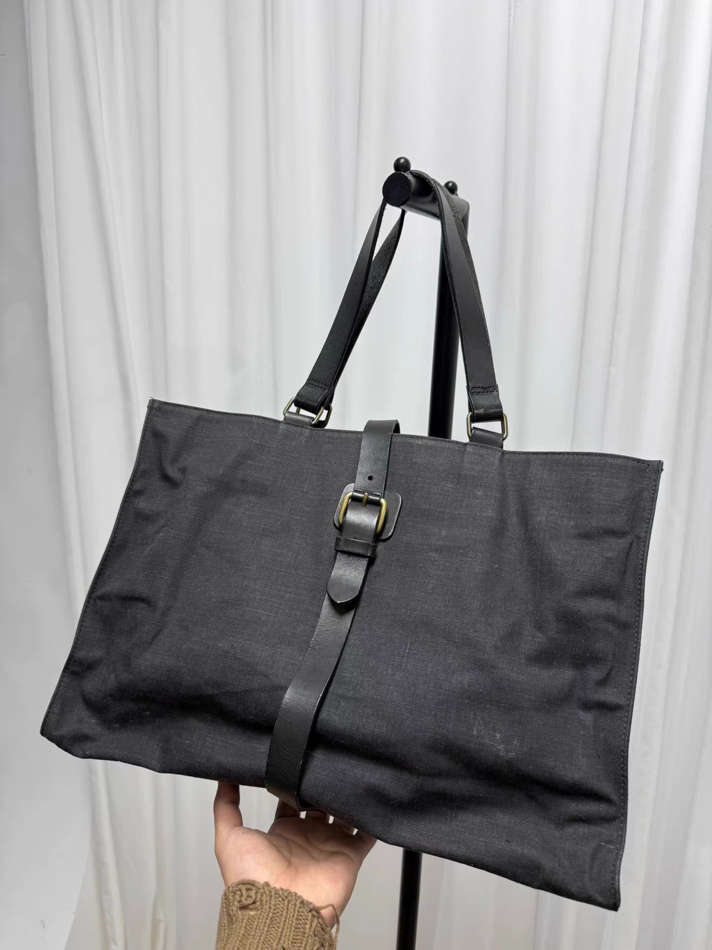 Dries Van Noten Dries van noten Linen-Cotton Tie-Strap Tote Bag K20 Size ONE SIZE - 3 Thumbnail