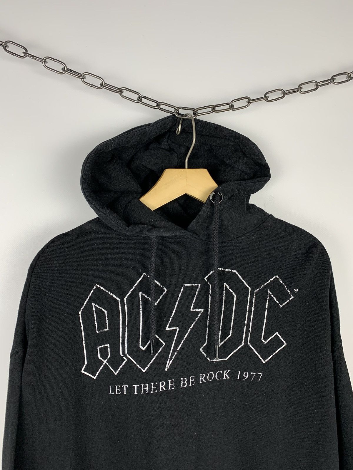 Band Tees Ac/Dc Rock Band 1977 Hoodie Tour Size L Faded Y2K Size L / US 10 / IT 46 - 2 Thumbnail