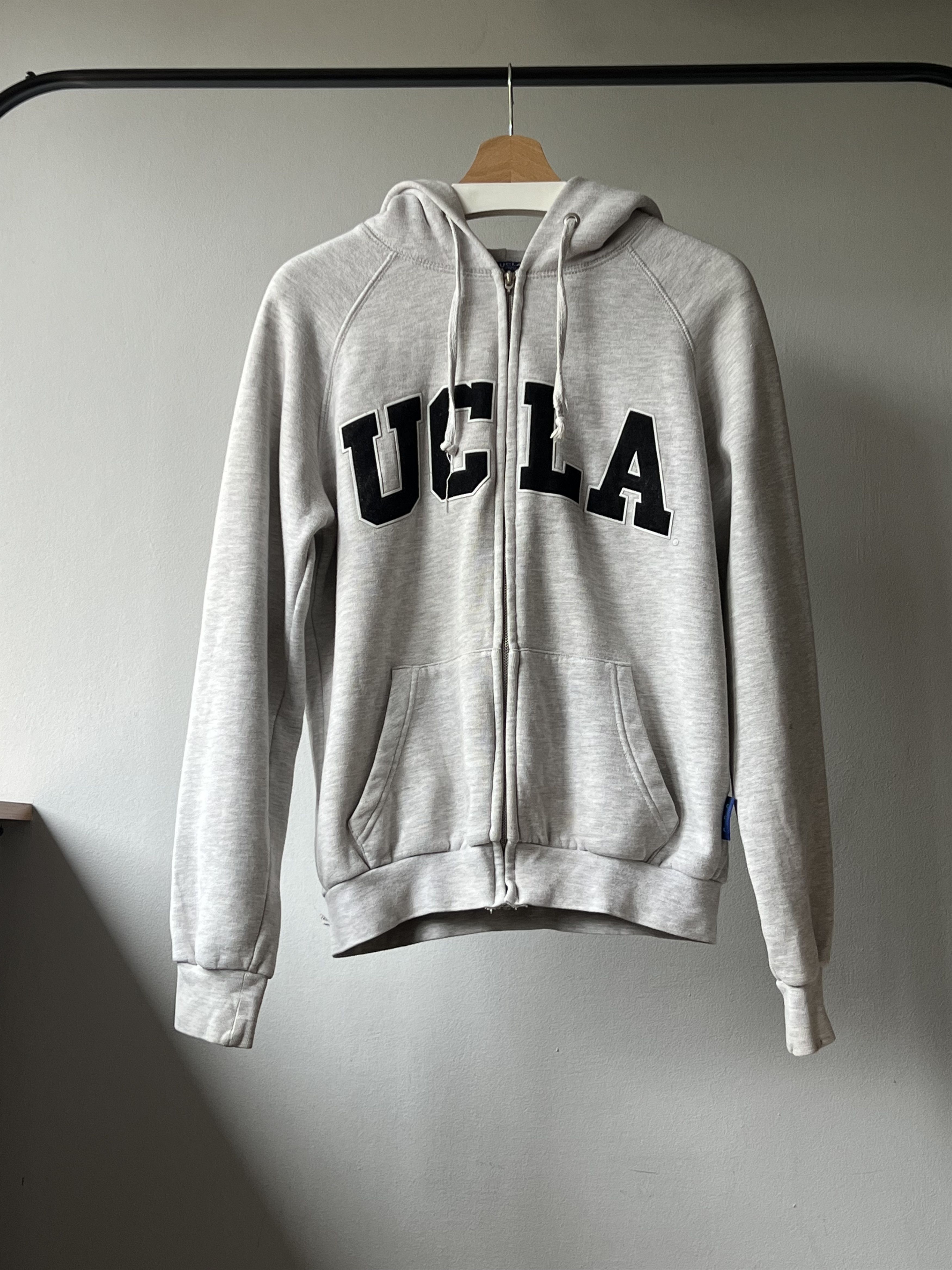 Other Vintage 90's UCLA College Gray Zip Hoodie Size L / US 10 / IT 46 - 1 Thumbnail