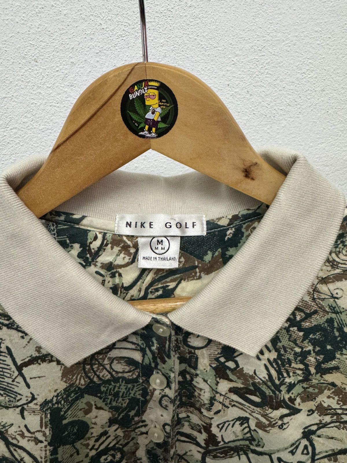 Nike × Vintage Vintage 90’s Nike Golf full print Polo shirt Size US M / EU 48-50 / 2 - 5 Thumbnail