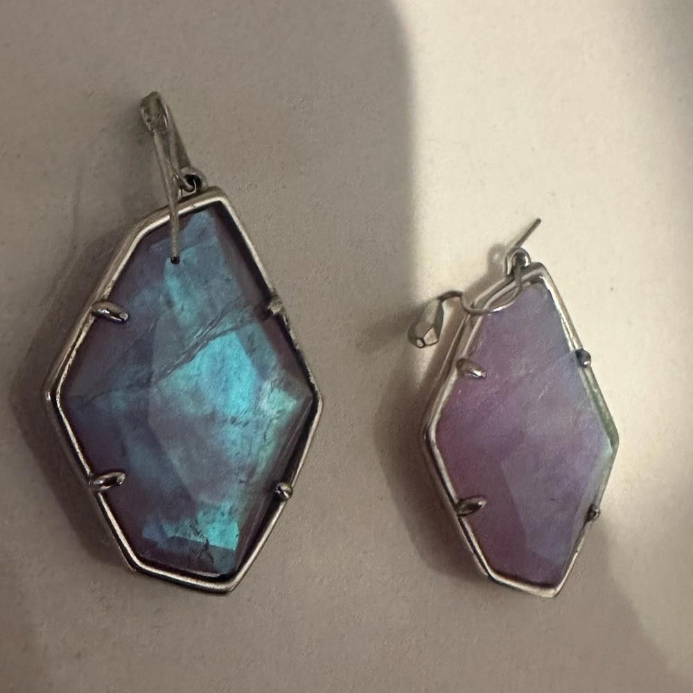 Kendra Scott Kendra Scott Dunn Drop Earrings Amethyst Dichroic Glass Size ONE SIZE - 3 Thumbnail