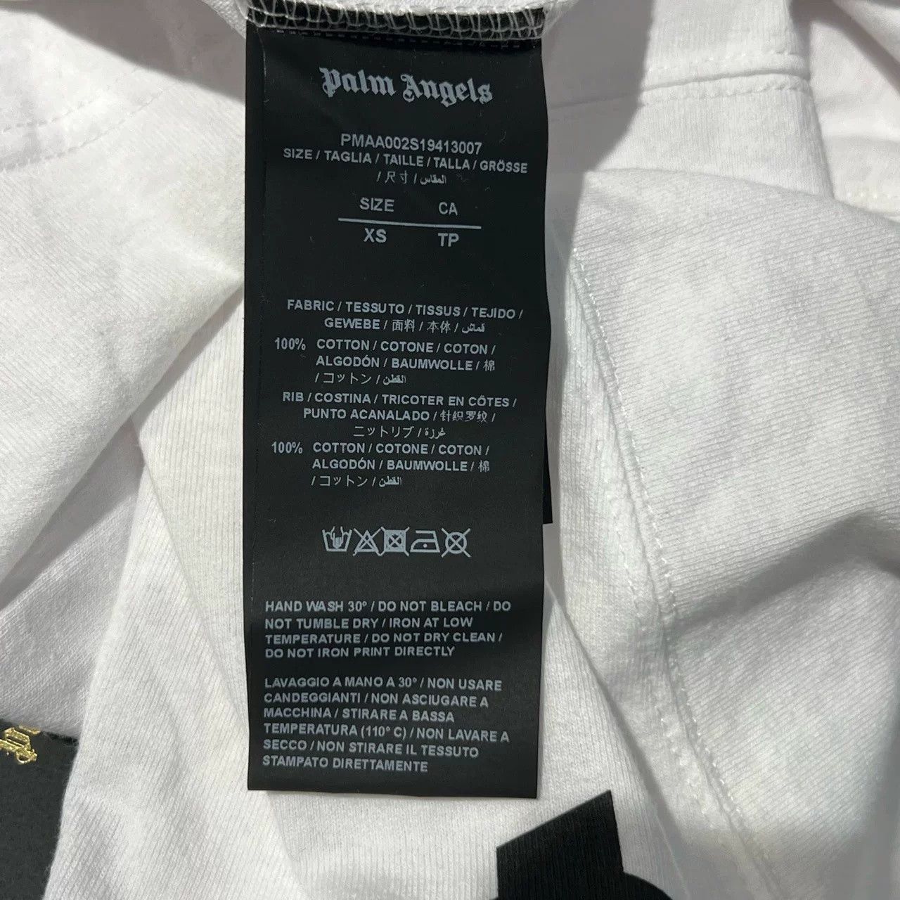 Palm Angels Palm Angels White Back Logo Short Sleeve Size US XXS / EU 40 - 7 Thumbnail