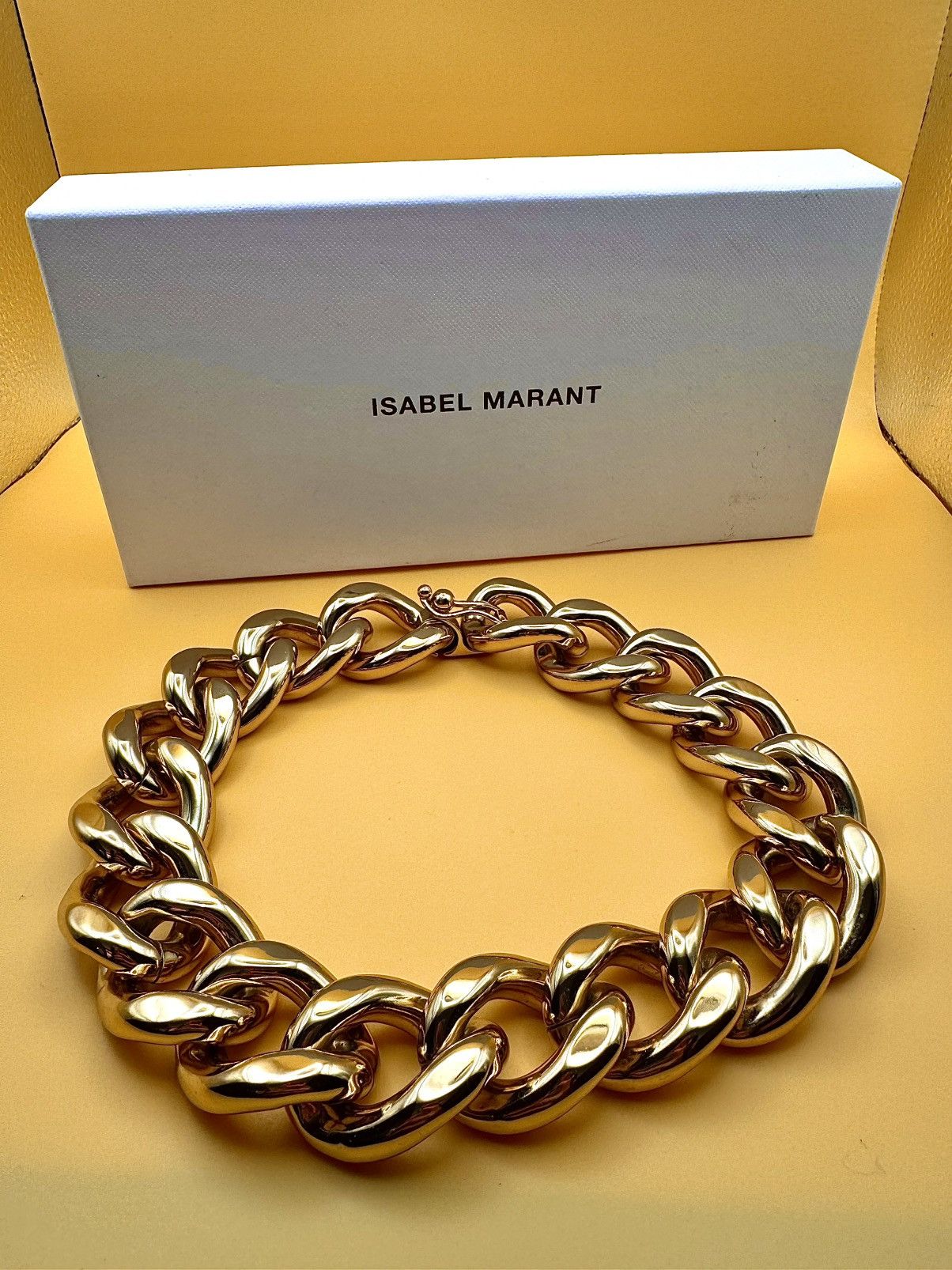 Isabel Marant Isabel Marant Chunky Gold Chain Necklace | Curb Link Choker Size ONE SIZE - 4 Thumbnail