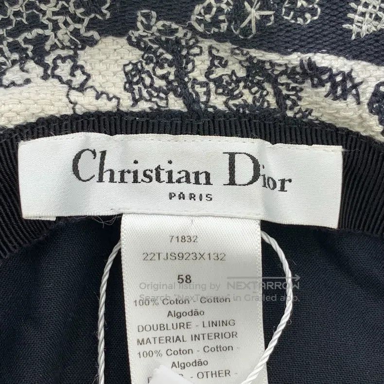 Dior Dior Size58 Colour-matched animal jungle embroidery cotton Size ONE SIZE - 7 Thumbnail