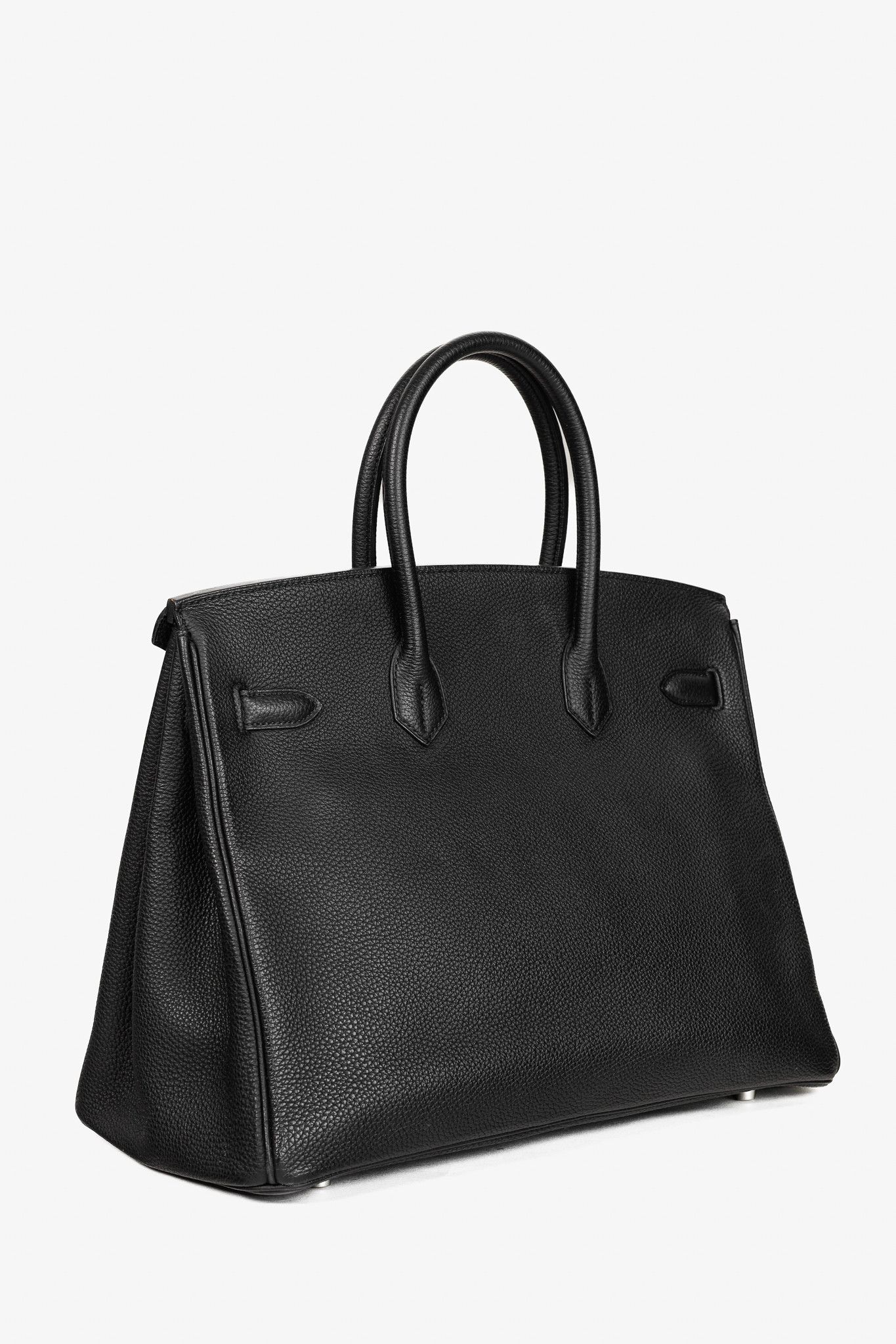 Hermes Hermes Birkin 35 Black Taurillon Clemence Leather Tote Size ONE SIZE - 6 Thumbnail