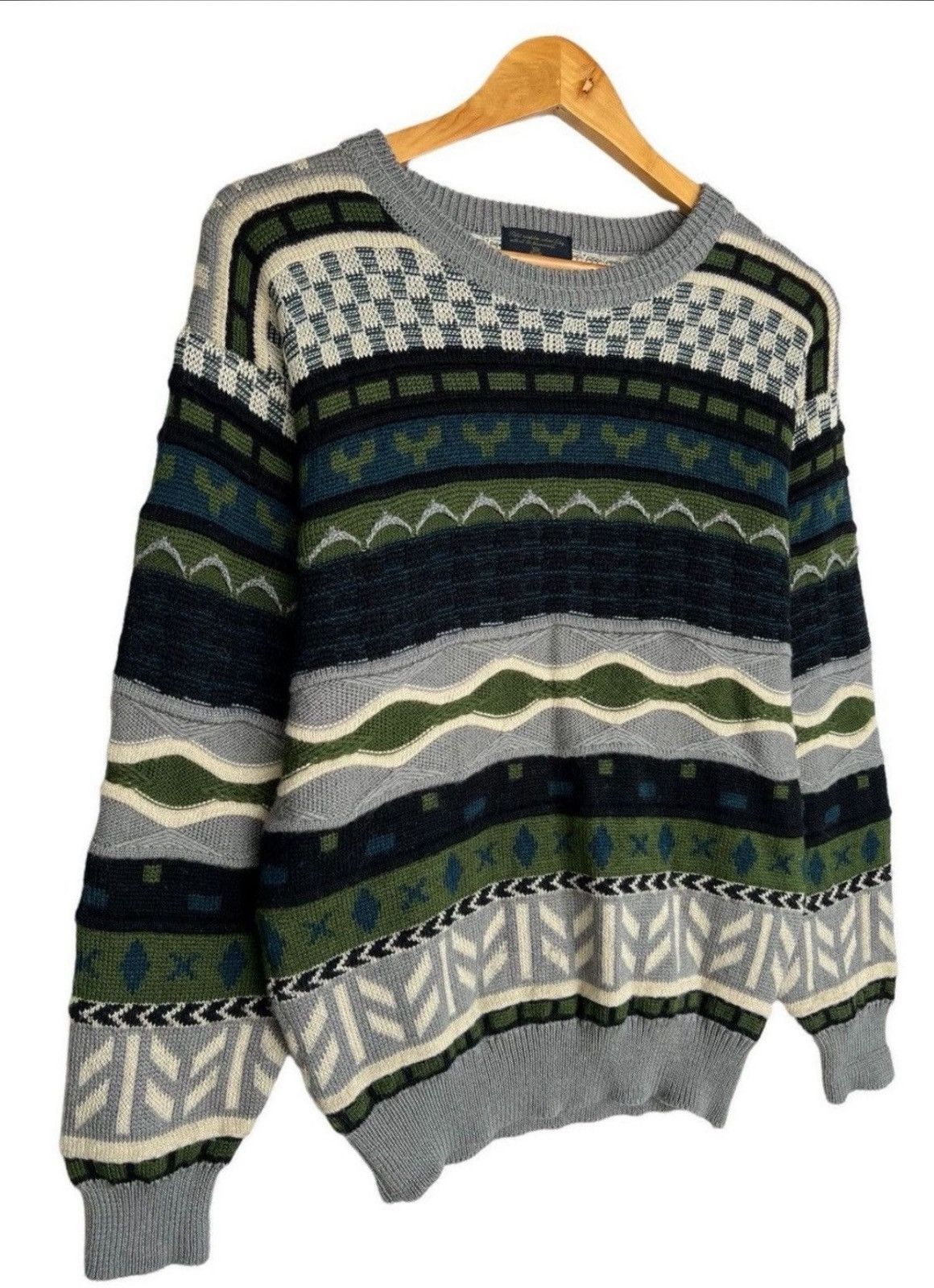 Vintage Vintage Multicolour Art Knitwear Inspired by Coogi Knitwear Size US S / EU 44-46 / 1 - 2 Thumbnail