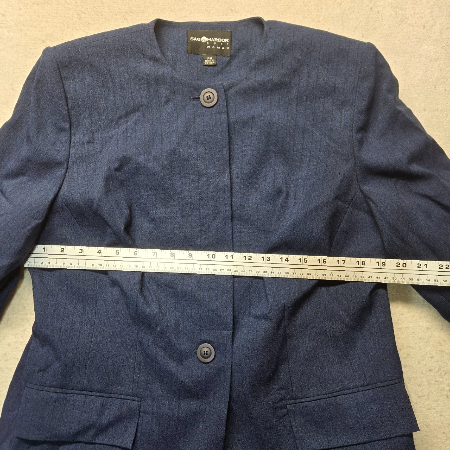 Vintage NEW SAG HARBOR Blue Long Sleeve Dress Suit Jacket Adult Women's 14w NEW Size XL / US 12-14 / IT 48-50 - 7 Thumbnail