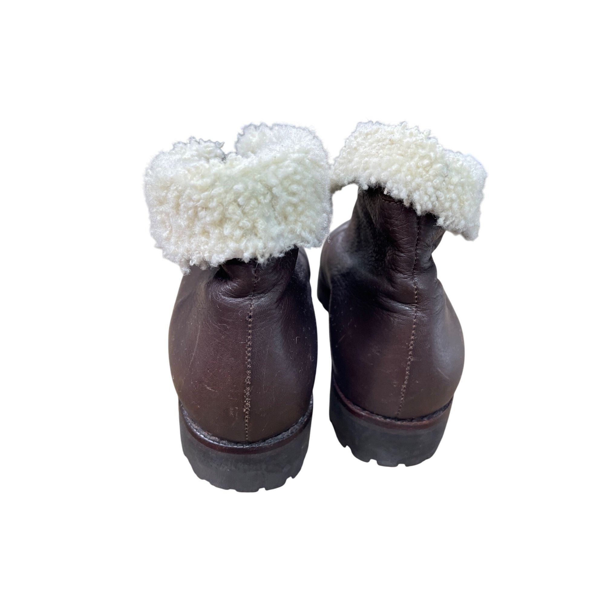 Cole Haan Cole Haan Womens Brown Leather Fur-Lined Ankle Boots Size 7. Size US 7.5 / IT 37.5 - 9 Thumbnail