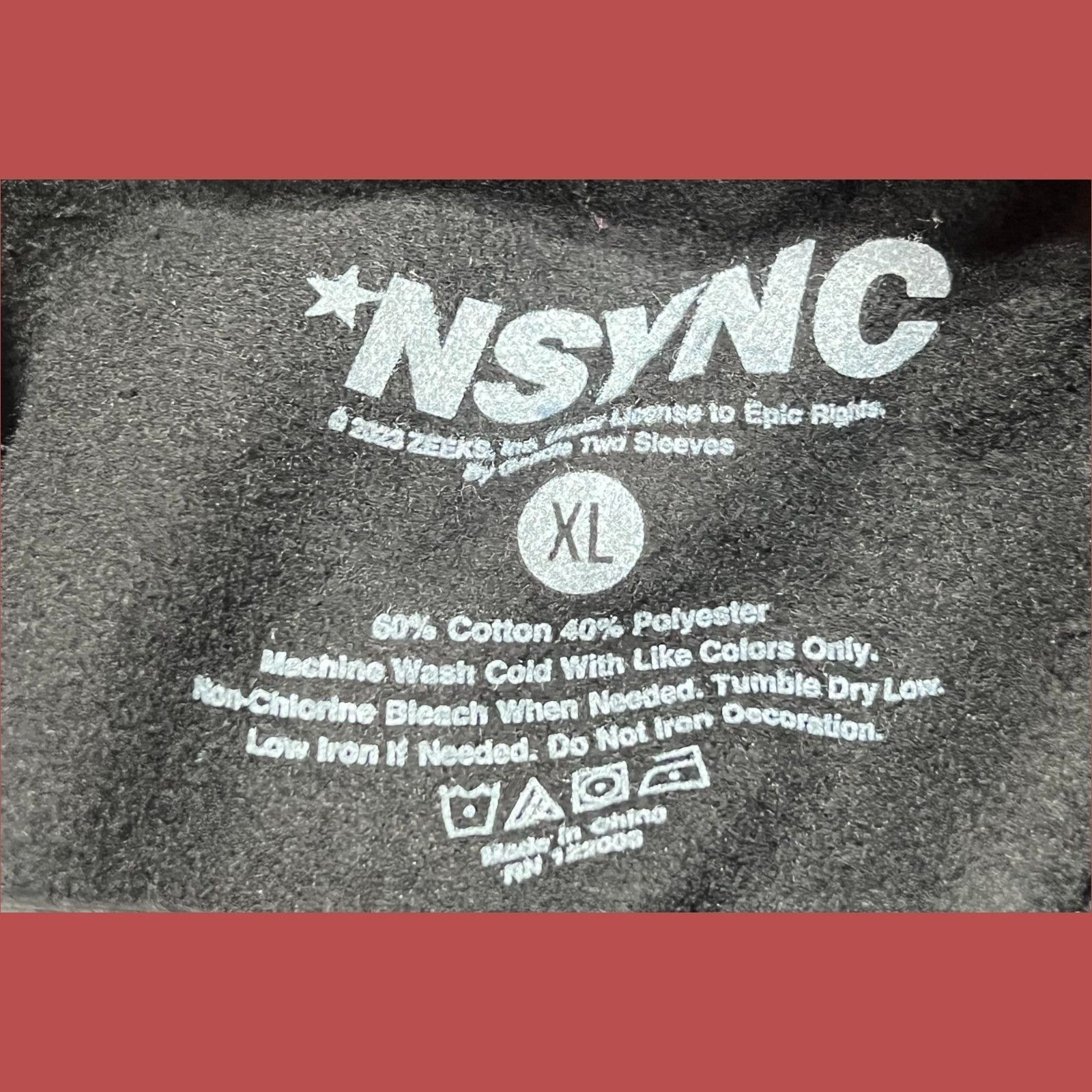 Other NSYNC - Unisex Long Sleeve Hooded Sweatshirt - Black - Extra Size US XL / EU 56 / 4 - 9 Thumbnail