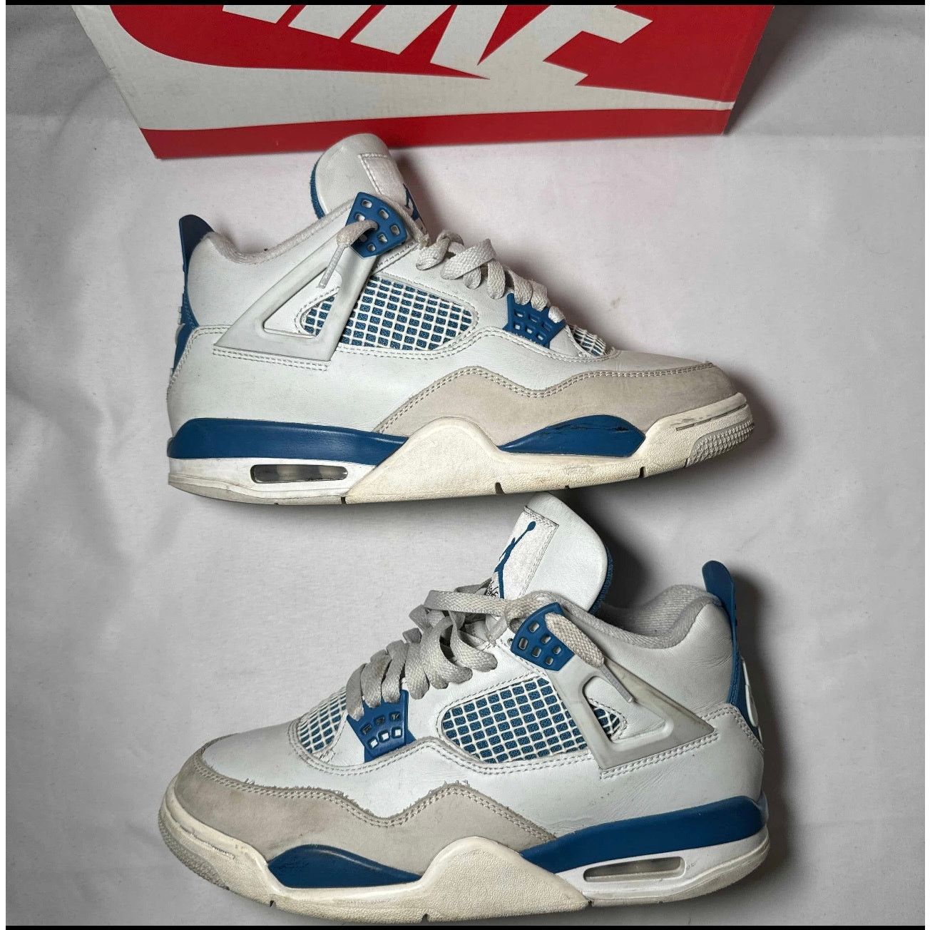 Jordan Brand × Nike Size 7.5 - Air Jordan 4 Retro Military Blue 2024 Men's Shoes Size US 7.5 / EU 40-41 - 2 Thumbnail