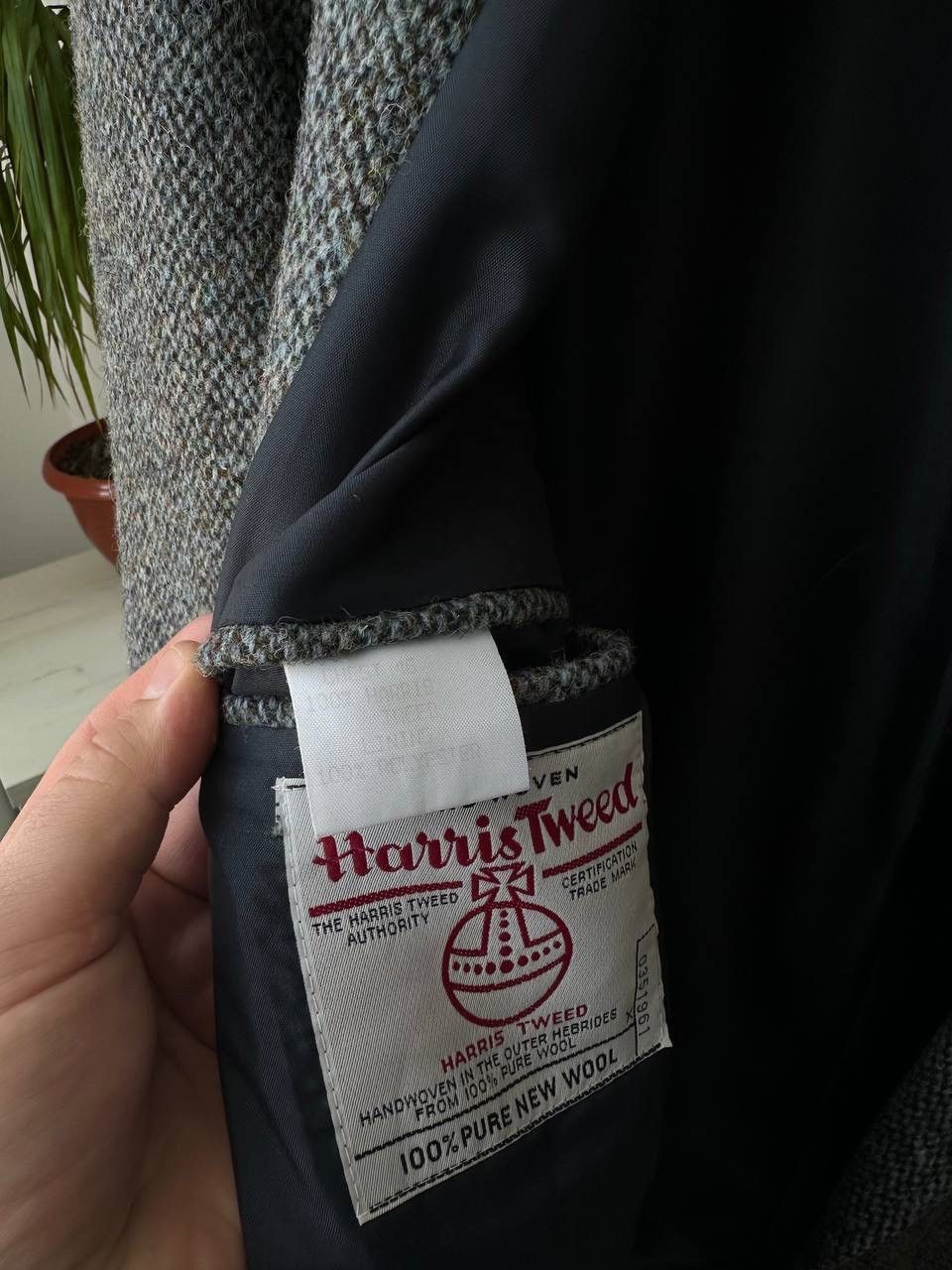 Harris Tweed × Vintage Vintage Harris Tweed Wool Bottons Blazer Coat Jacket Size 52R - 17 Thumbnail