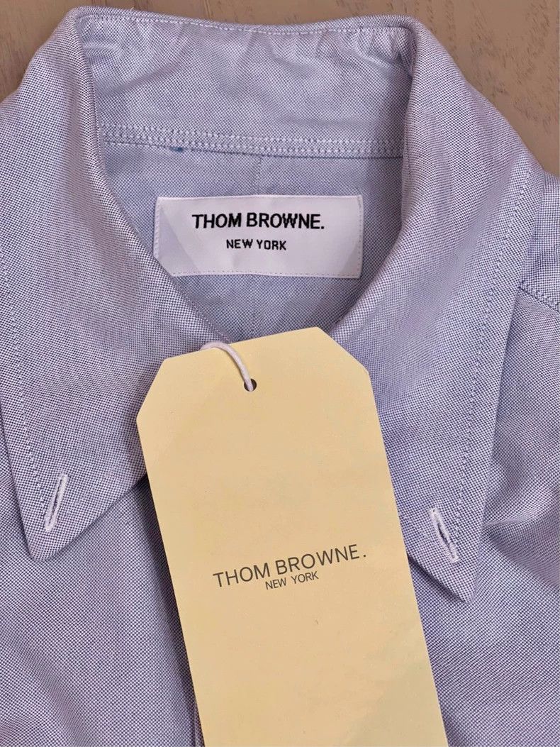 Thom Browne Thom browne Light blue striped shirt 2504-Nextarrow Size US M / EU 48-50 / 2 - 6 Thumbnail