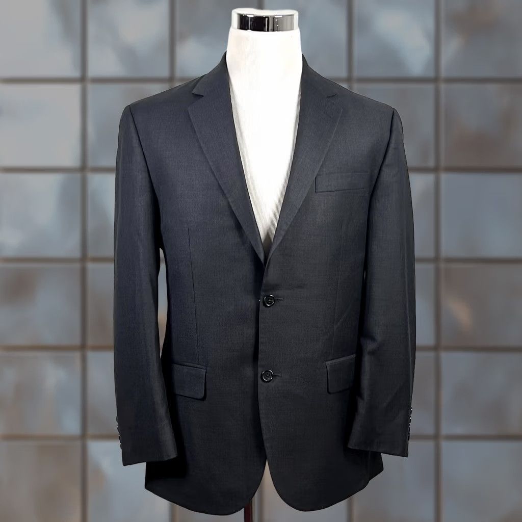 Michael Kors Michael Kors Sport Coat 40R Dark Gray Two Button Double Vented Poly Rayon Blend Mens Size US XS / EU 42 / 0 - 1 Thumbnail