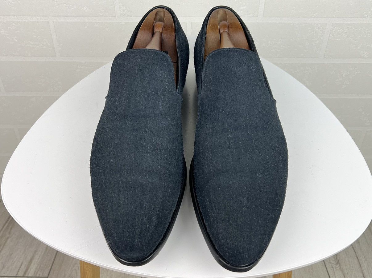 Prada PRADA MILANO Loafers Suede Leather Dress Shoes Blue Men's Size US 10.5 / EU 43-44 - 5 Thumbnail