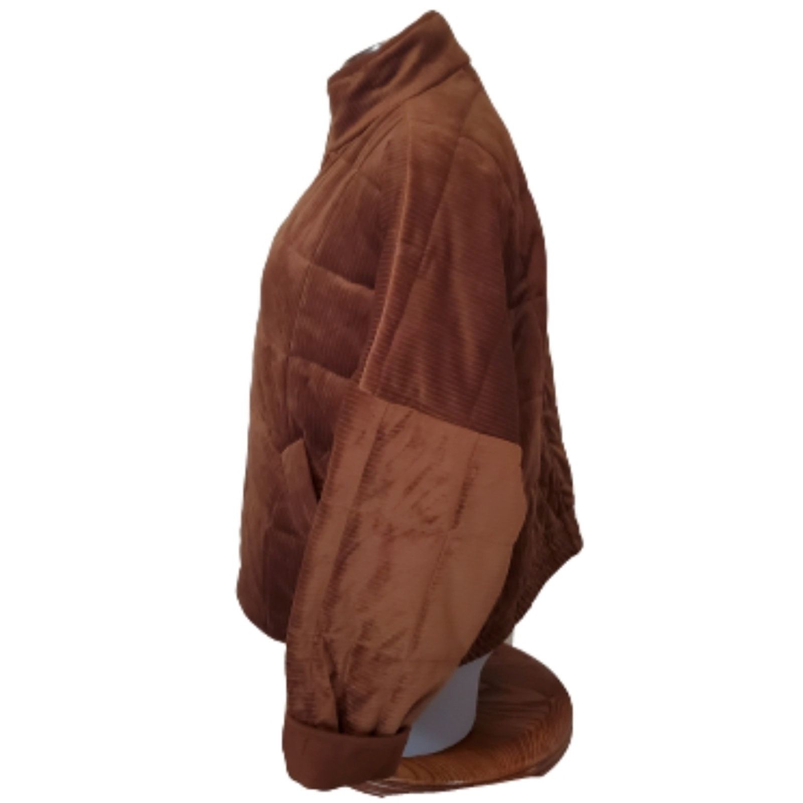 Forever 21 COCOA BROWN QUILTED ☆ CORDUROY ☆ BOMBER JACKET 2x ☆ NWT Size XXL / US 16-18 / IT 52-54 - 7 Thumbnail