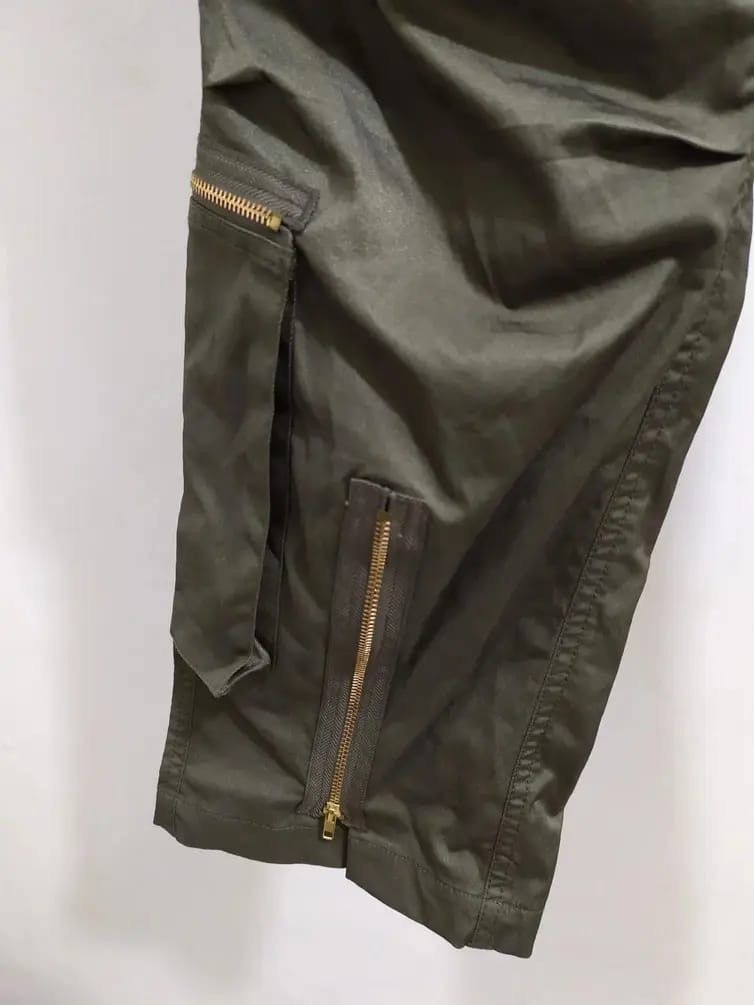 Japanese Brand VAROSH Japan Multi Pocket CargoTactical Utility olive Pants Size US 28 / EU 44 - 4 Thumbnail
