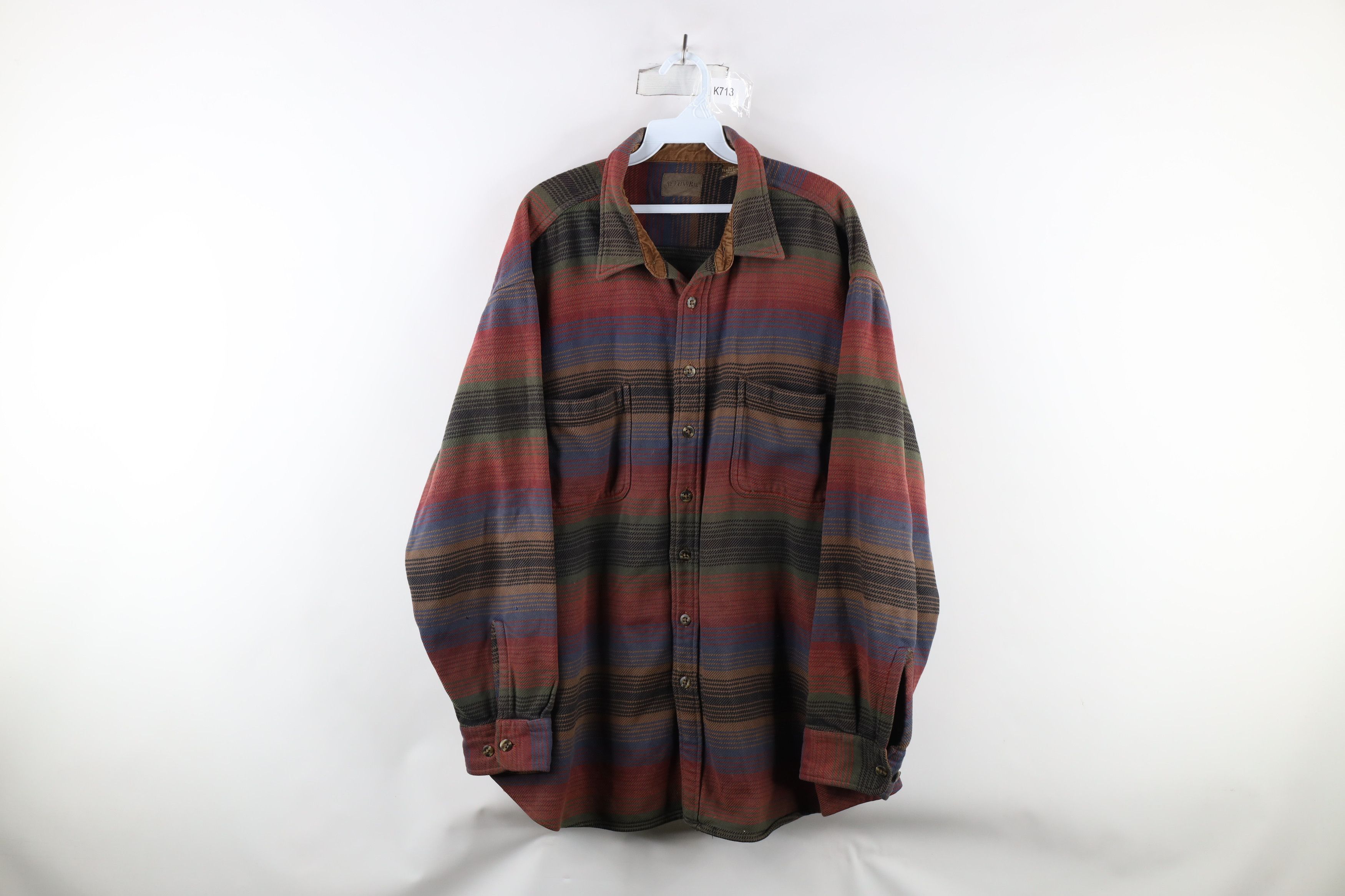 Vintage Vintage 90s Streetwear Heavyweight Flannel Button Shirt Size US XXL / EU 58 / 5 - 1 Thumbnail