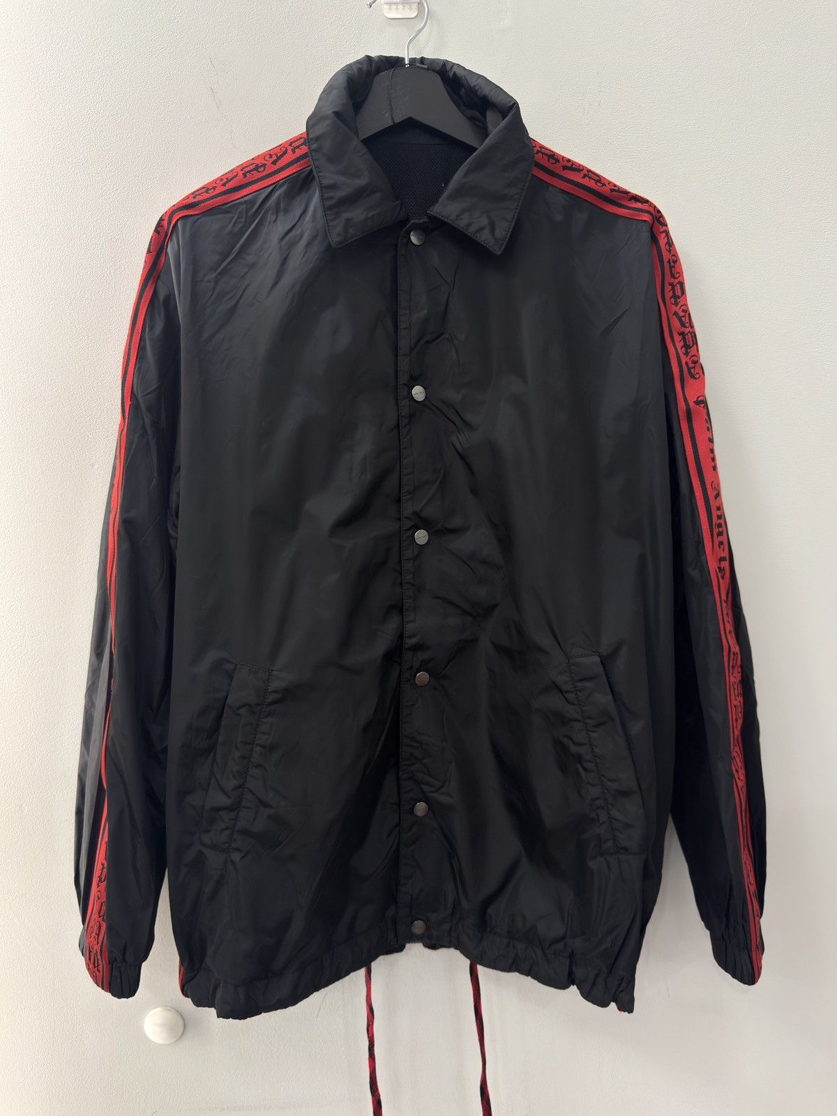 Palm Angels Palm Angels Red Black Track Jacket Size US M / EU 48-50 / 2 - 1 Thumbnail