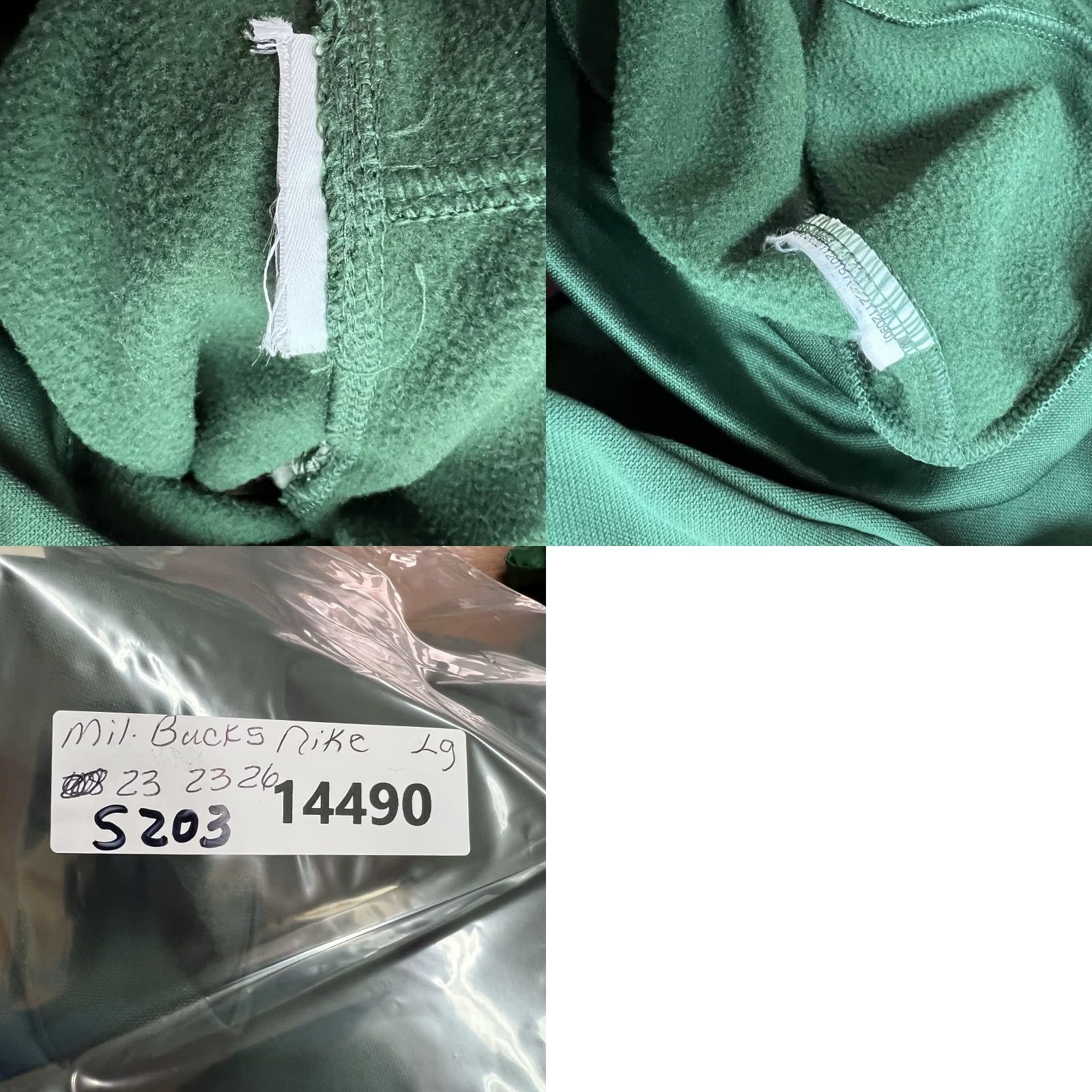 Nike Vintage Nike Milwaukee Bucks NBA Hooded Sweatshirt Adult Size L Green Therma-Fit Size US L / EU 52-54 / 3 - 8 Thumbnail