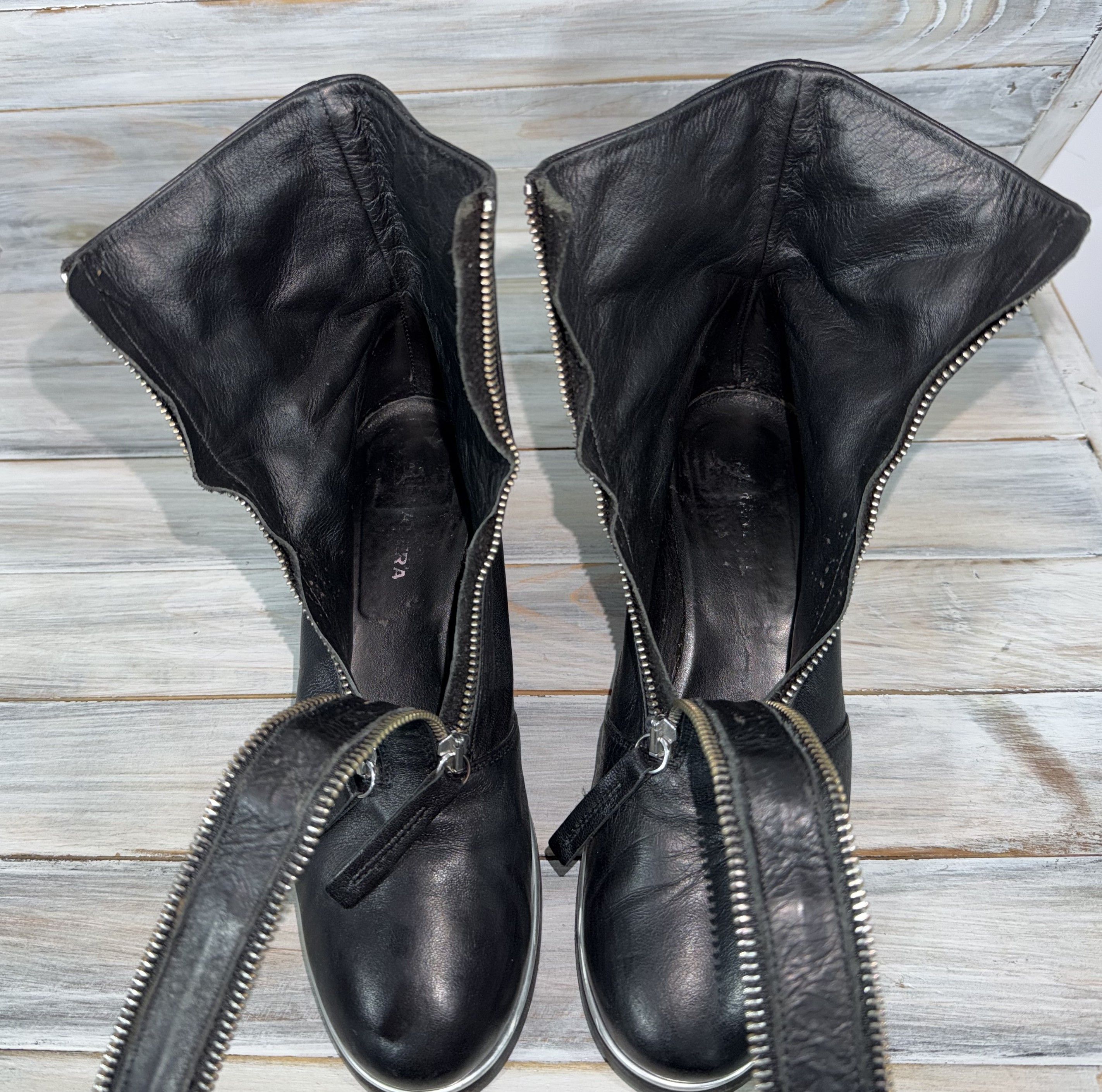 Halmanera HALMANERA Heels Leather Boots Handmade In Italy Luxury Brand Size US 8 / IT 38 - 9 Thumbnail