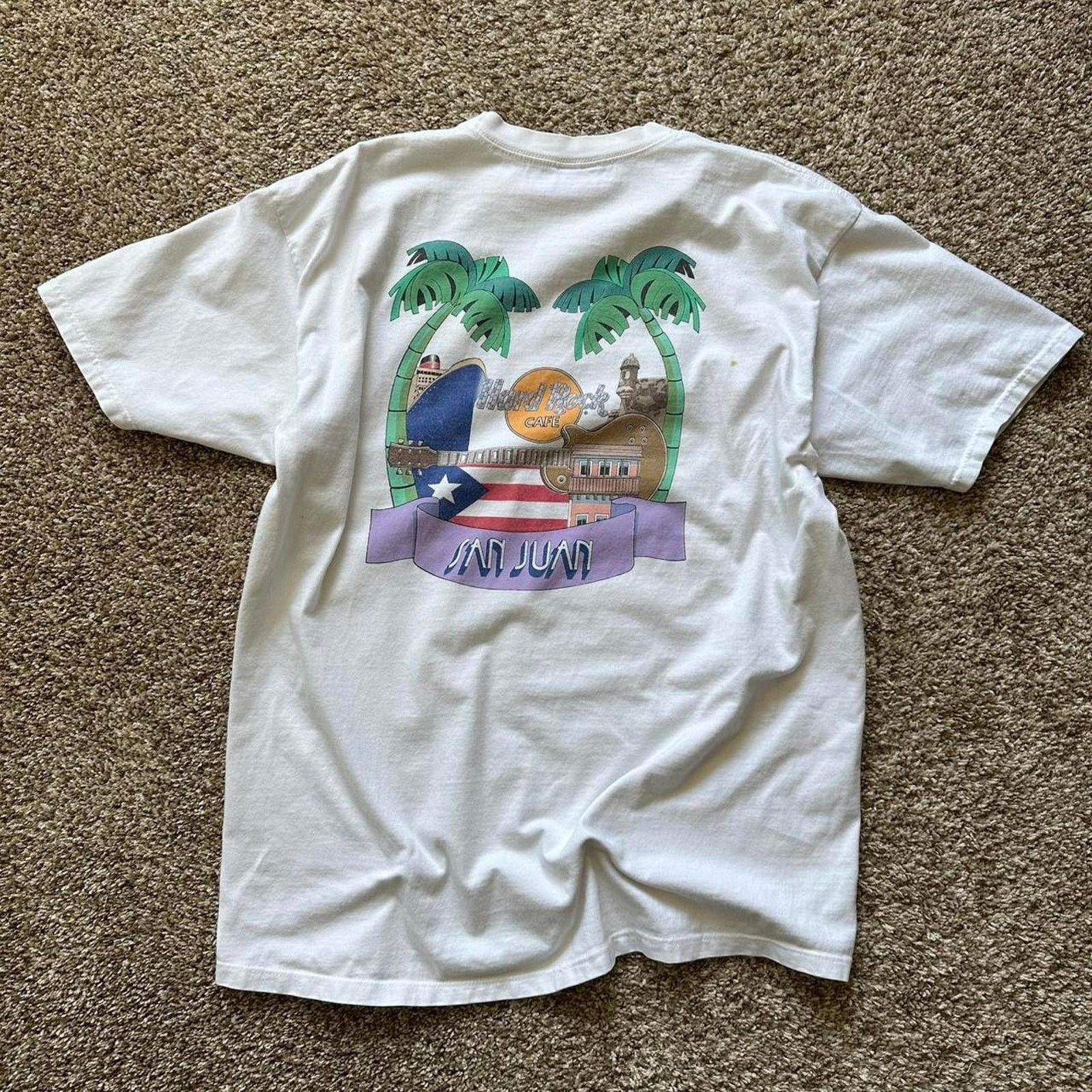Hard Rock Cafe × Vintage Vintage Heavy Cotton Faded Worn Hard Rock Cafe Tee Shirt Size US XL / EU 56 / 4 - 7 Thumbnail