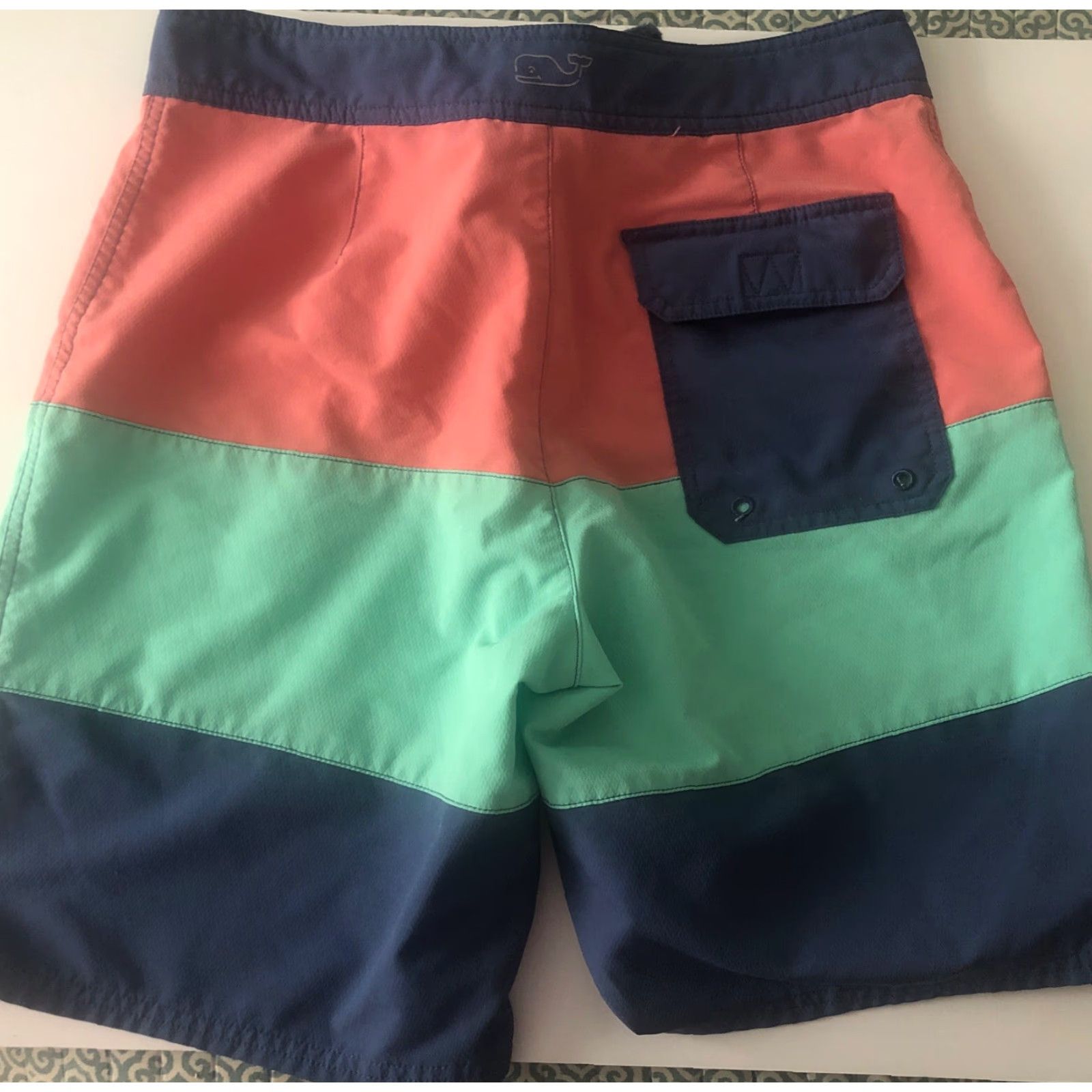 Vineyard Vines VINEYARD VINES Board Shorts Sz 30 Men Multicolor Logo Swim Bottom Teal Neon Orange Trunks Size US 30 / EU 46 - 5 Thumbnail