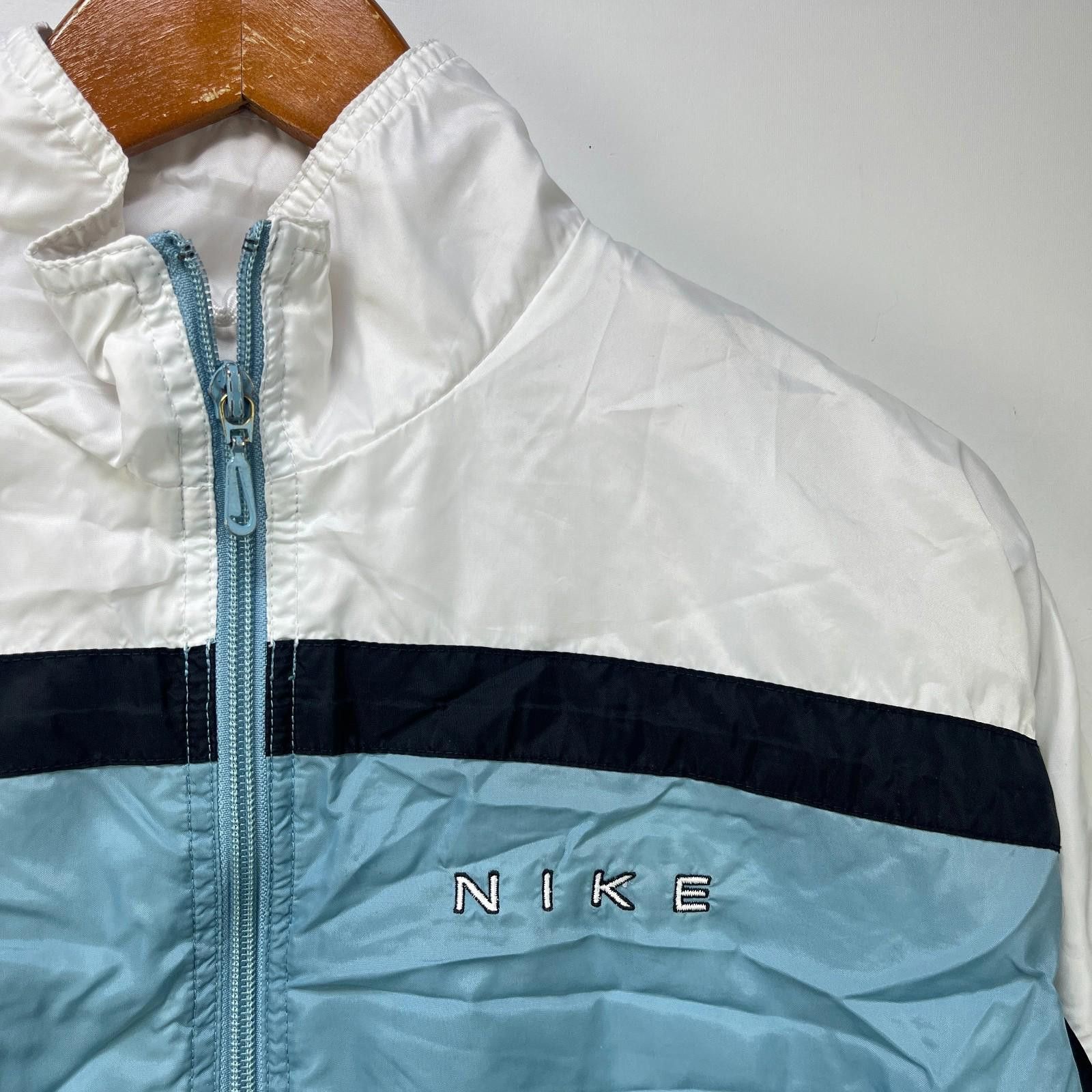 Nike Vintage 90s Nike Swoosh Windbreaker Jacket Youth XL Size US XL / EU 56 / 4 - 4 Thumbnail