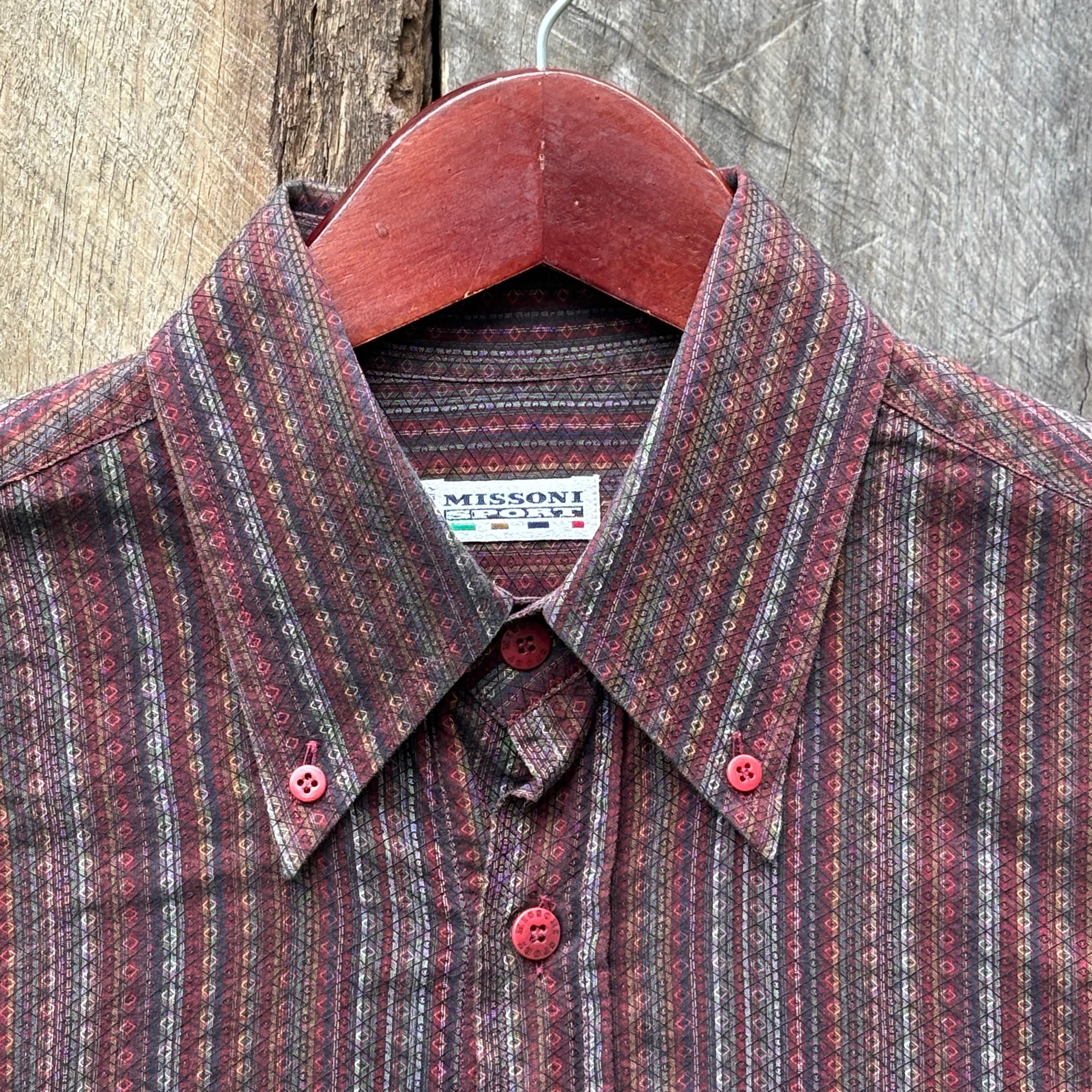 Missoni missoni sport vintage button up long sleeve shirt Size US S / EU 44-46 / 1 - 8 Thumbnail