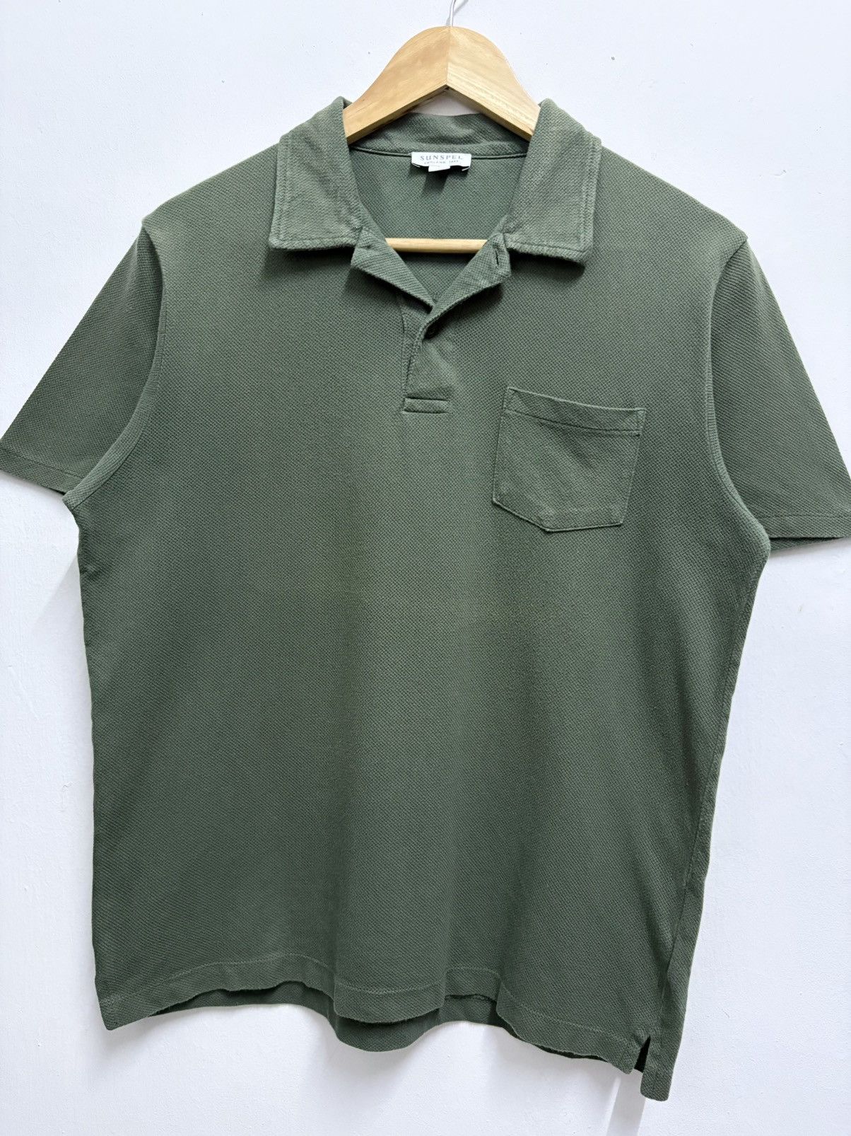 Sunspel 2000’s Sunspel England Basics Cotton Green Polo Shirt Size US M / EU 48-50 / 2 - 5 Thumbnail