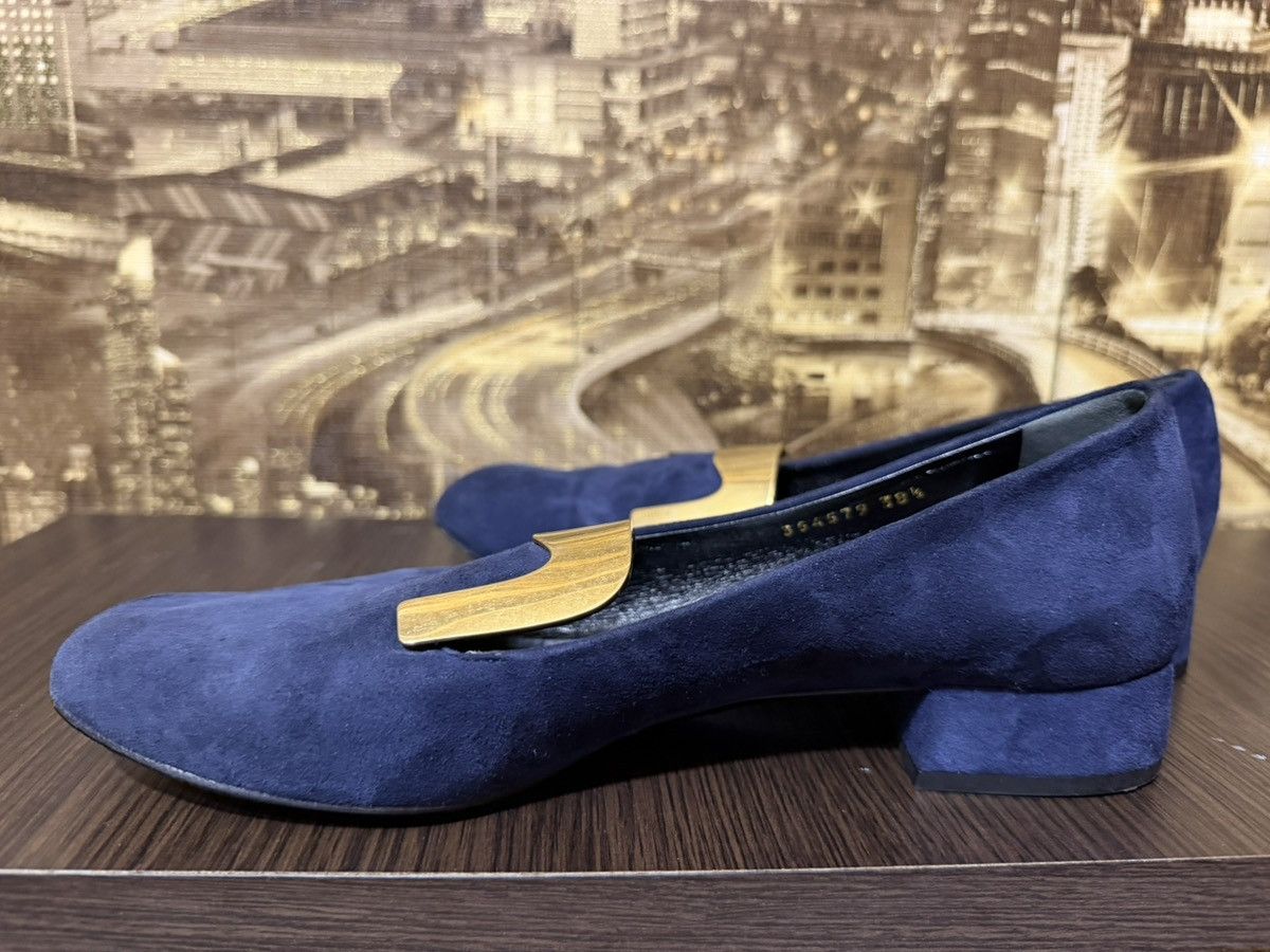 Gucci Gucci Blue Suede Alma Classic Smoking Slippers Size 38 1/2 Size US 6 / IT 36 - 4 Thumbnail