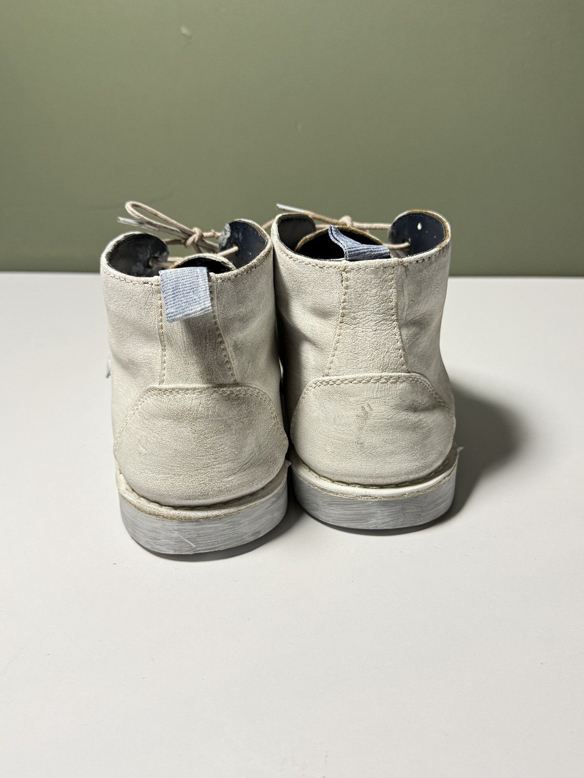 Lambretta Lambretta desert boots with a hand-painted white finish Size US 8.5 / EU 41-42 - 4 Thumbnail